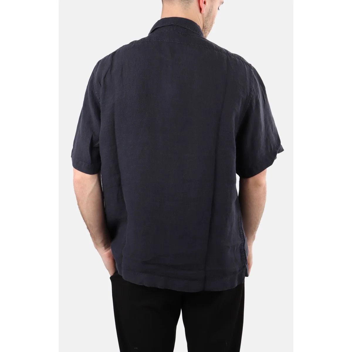 C.P. Company o1y1224 Linen Shirt in Navy Blue Size US M / EU 48-50 / 2 - 4 Thumbnail