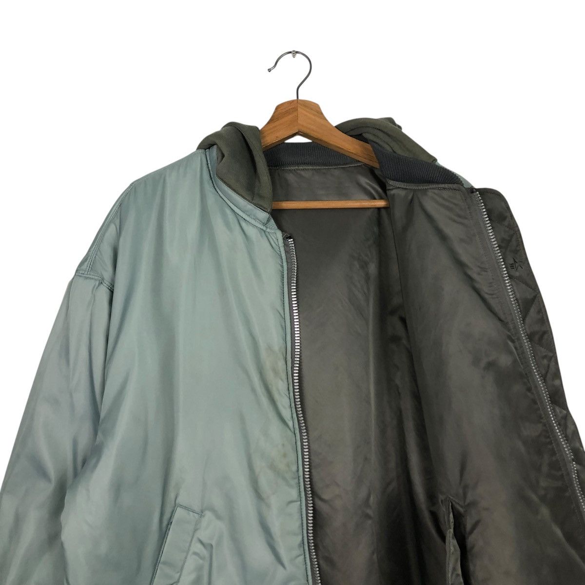 Alpha Industries 🔥VINTAGE REVERSIBLE BOMBER JACKET ALPHA INDUSTRIES BIG LOGO Size US L / EU 52-54 / 3 - 13 Thumbnail