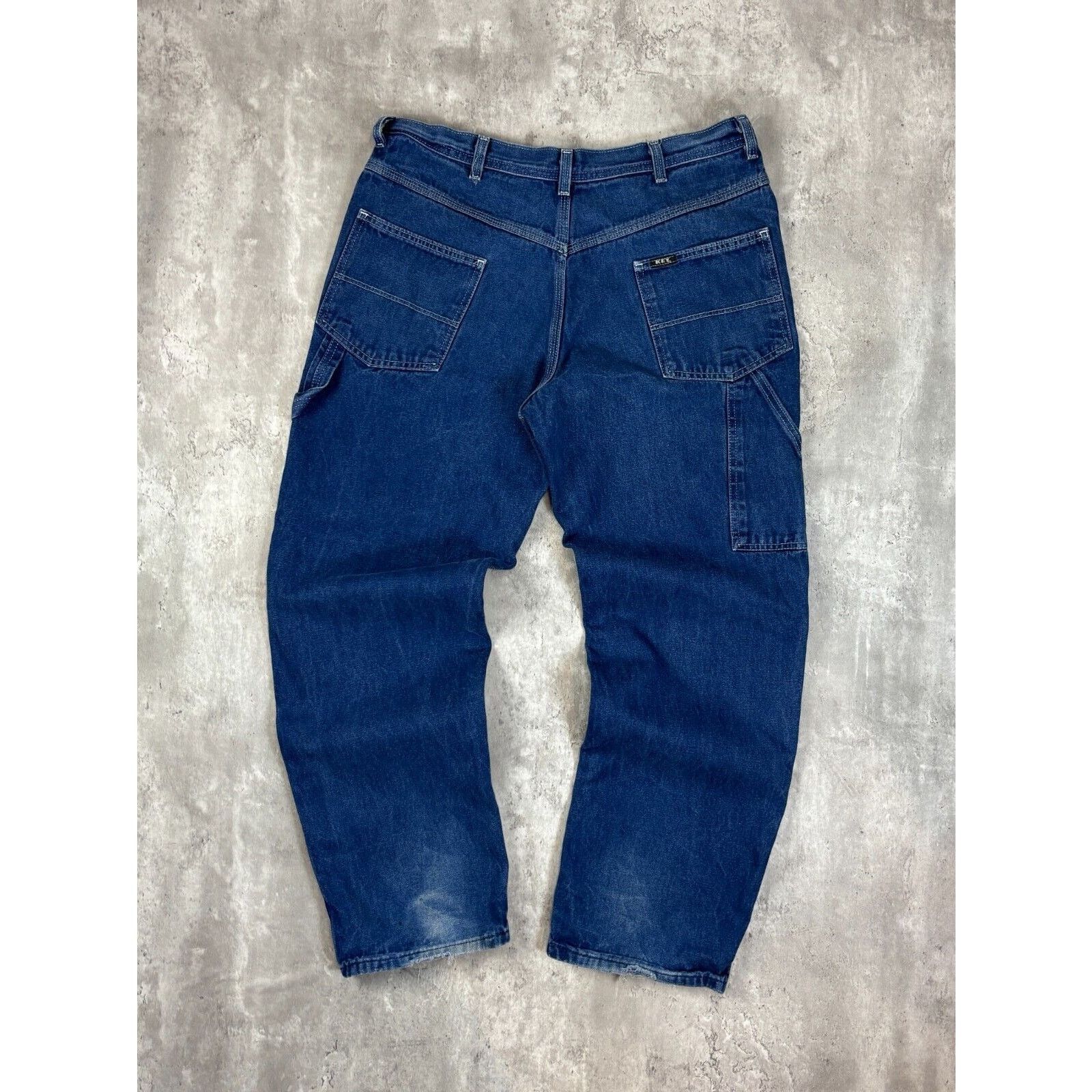Other Vintage Key Work Wear Dark Wash Carpenter Pants Size 35 Blue Size US 35 - 2 Thumbnail
