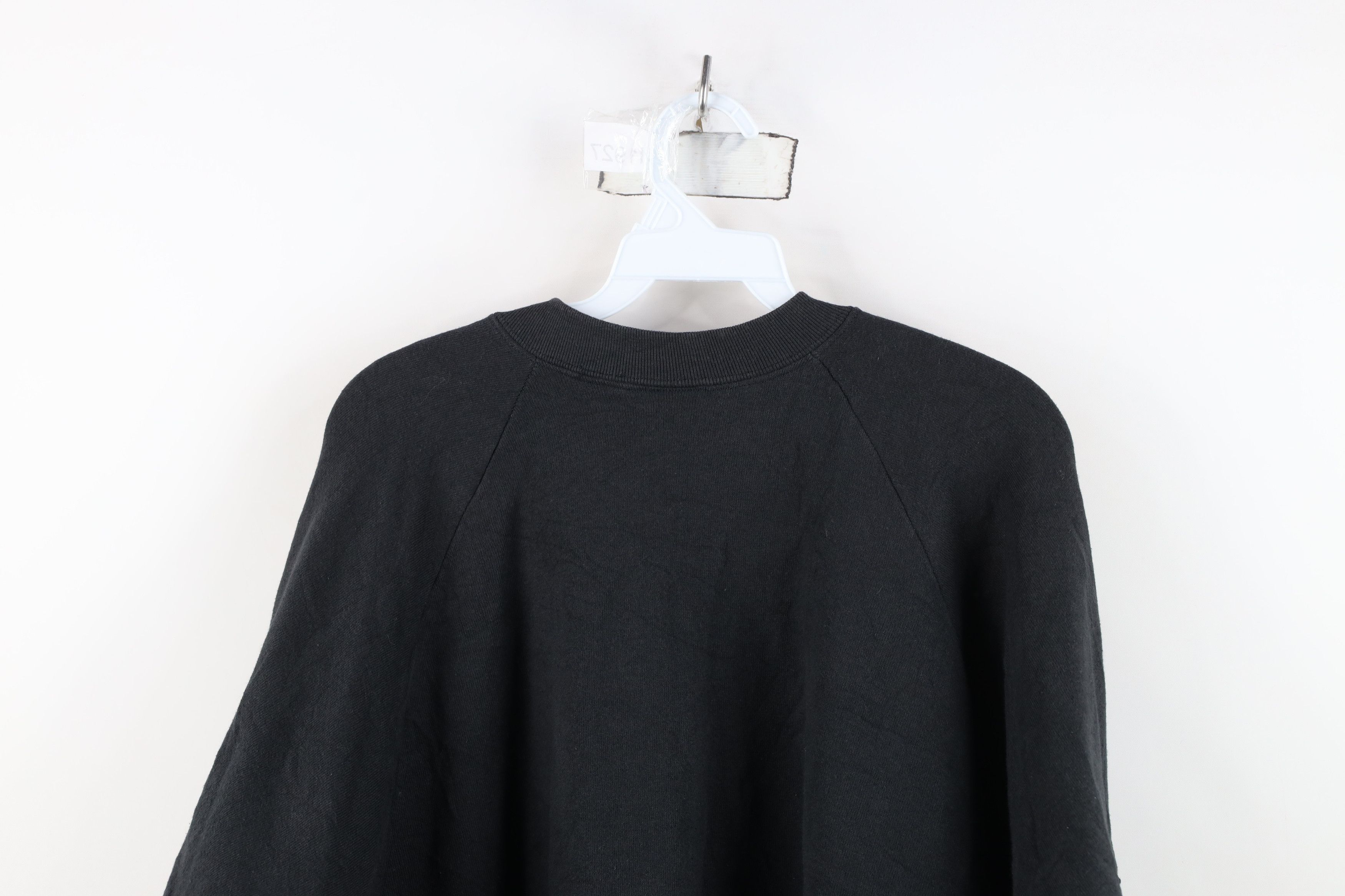 Vintage Vintage 90s Streetwear Blank Crewneck Sweatshirt Black USA Size 3XL / US 20-22 - 12 Thumbnail