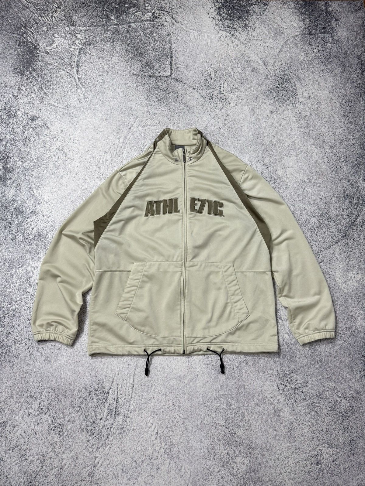 Nike × Vintage Vintage 90s Nike Athletic Zip Hoodie Spellout Size US L / EU 52-54 / 3 - 1 Thumbnail