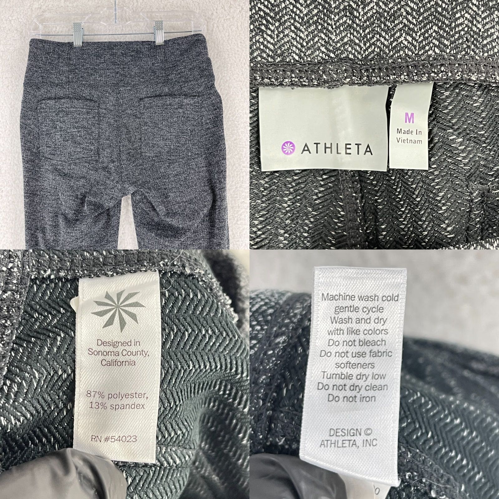 Athleta Athleta Womens Leggings Black Herringbone Metro High Waist Pull On Size M Size 32" / US 10 / IT 46 - 9 Thumbnail