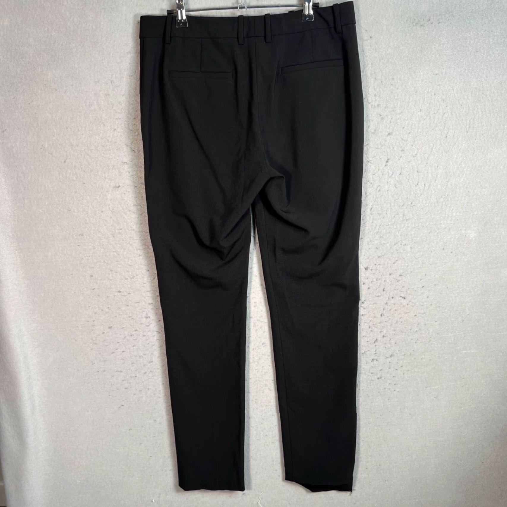 Theory Theory Black Womens 10 Slim-Fit Trousers Louise Urban Style W/ Stretch Waistband Pants Women 10 Black Stretch Waistband Slim Modern Dress Pants Size ONE SIZE - 2 Thumbnail