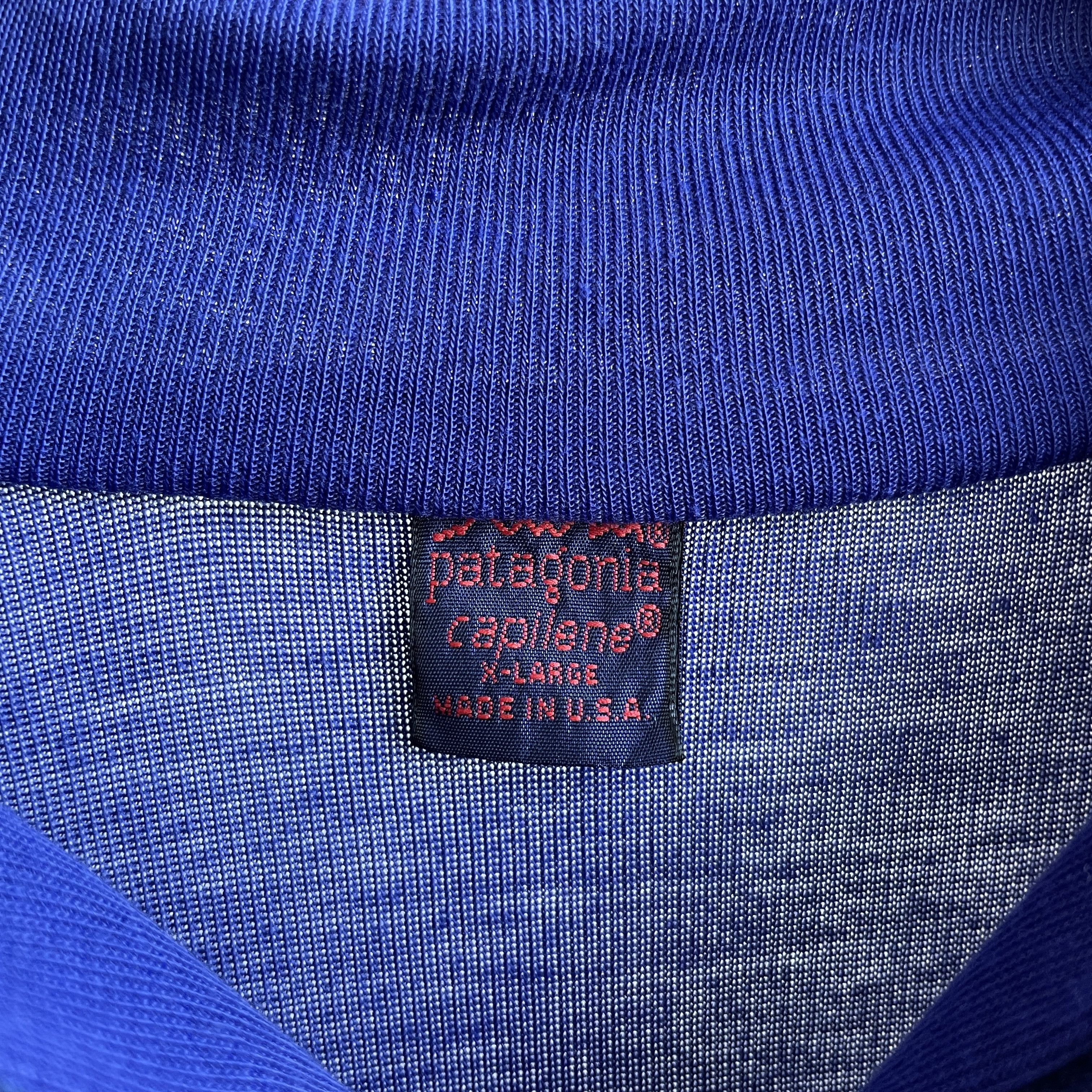Patagonia Patagonia Capilene Vintage 90's Thermal 1/4 Zip Pullover Size US XL / EU 56 / 4 - 4 Thumbnail