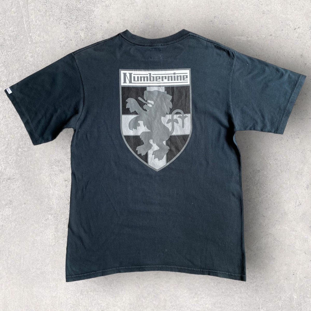 image of Number N Ine x Takahiromiyashita The Soloist Ss00 “Extra Heavy” Lambretta Logo T Shirt in Black (Si