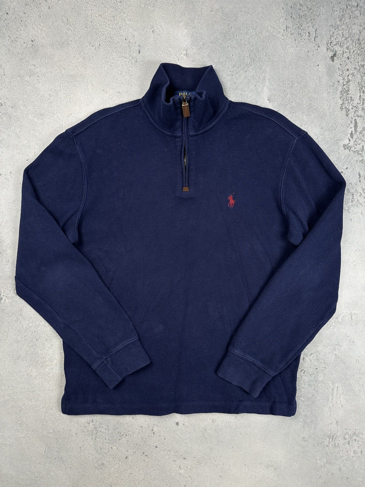 Polo Ralph Lauren Polo Ralph Lauren Quarter Zip Sweatshirt Navy Red Pony y2k Size US S / EU 44-46 / 1 - 4 Thumbnail