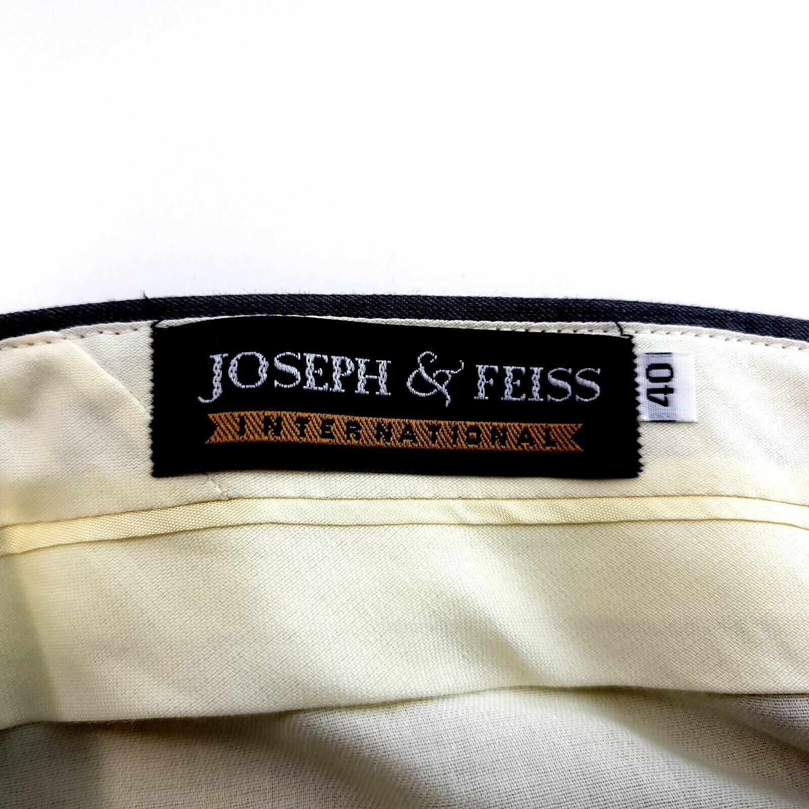 Joseph & Feiss Joseph & Feiss International Wool Twill Gray Pleated Cuffed Size 40R - 4 Thumbnail