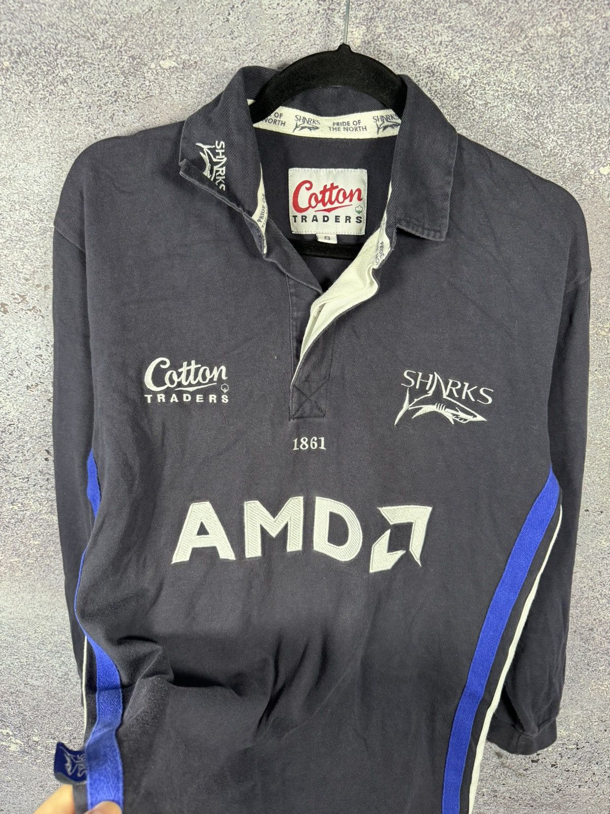 Cotton Traders × Vintage Vintage Sale Sharks Rugby Jersey Large Cotton Traders 2004 Size US S / EU 44-46 / 1 - 11 Thumbnail