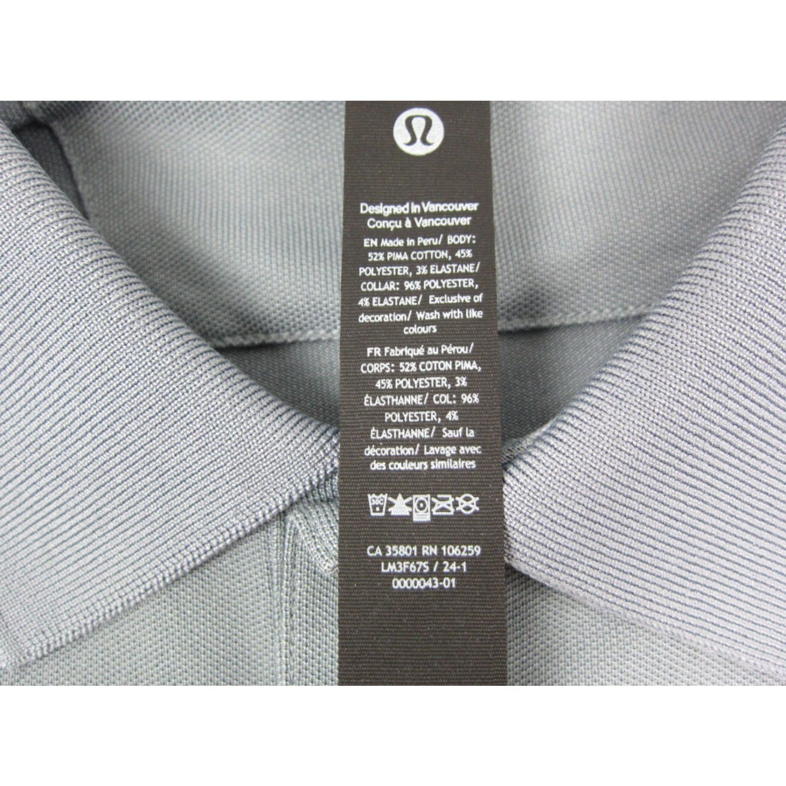 Lululemon Lululemon Polo Shirt Adult M Blue Classic Fit Pique Stretch Mens Athletic Shirt Size US M / EU 48-50 / 2 - 4 Thumbnail