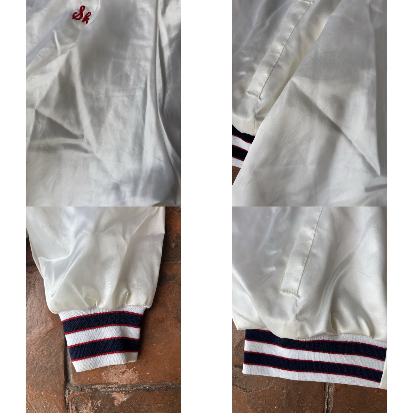 Vintage VINTAGE Bud Dry Satin Bomber Jacket XL White Logo USA 80s Wind-Resistant, Water-Resistant, Short Jacket, Unisex Adults, 80s, Draft Promo, USA Theme Size US XL / EU 56 / 4 - 9 Thumbnail