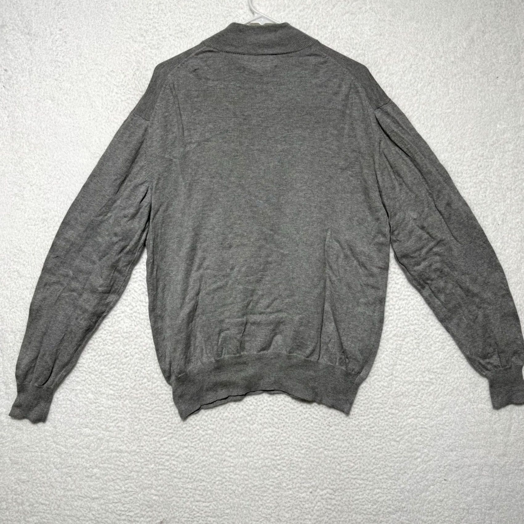 Orvis Orvis Mens Gray Cashmere Silk Cotton Blend Business Casual Golf Sweater L Men's Pullover Long Sleeve Size L Gray 100% Cotton Silk Blend Golf Size US L / EU 52-54 / 3 - 2 Thumbnail