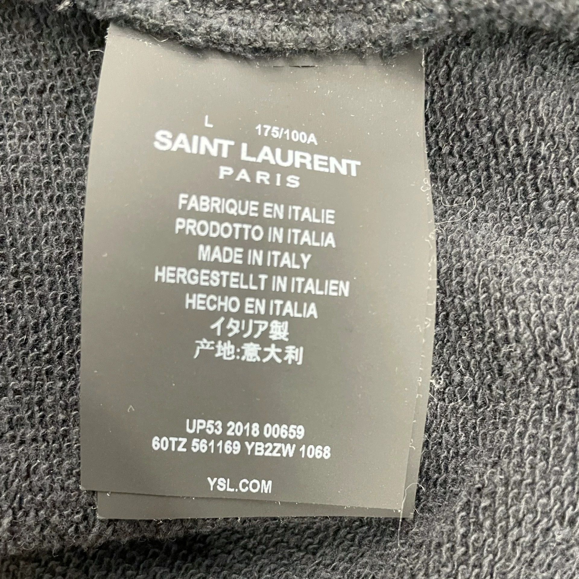 Saint Laurent Paris black hoodie with rainbow logo design Size US L / EU 52-54 / 3 - 6 Thumbnail
