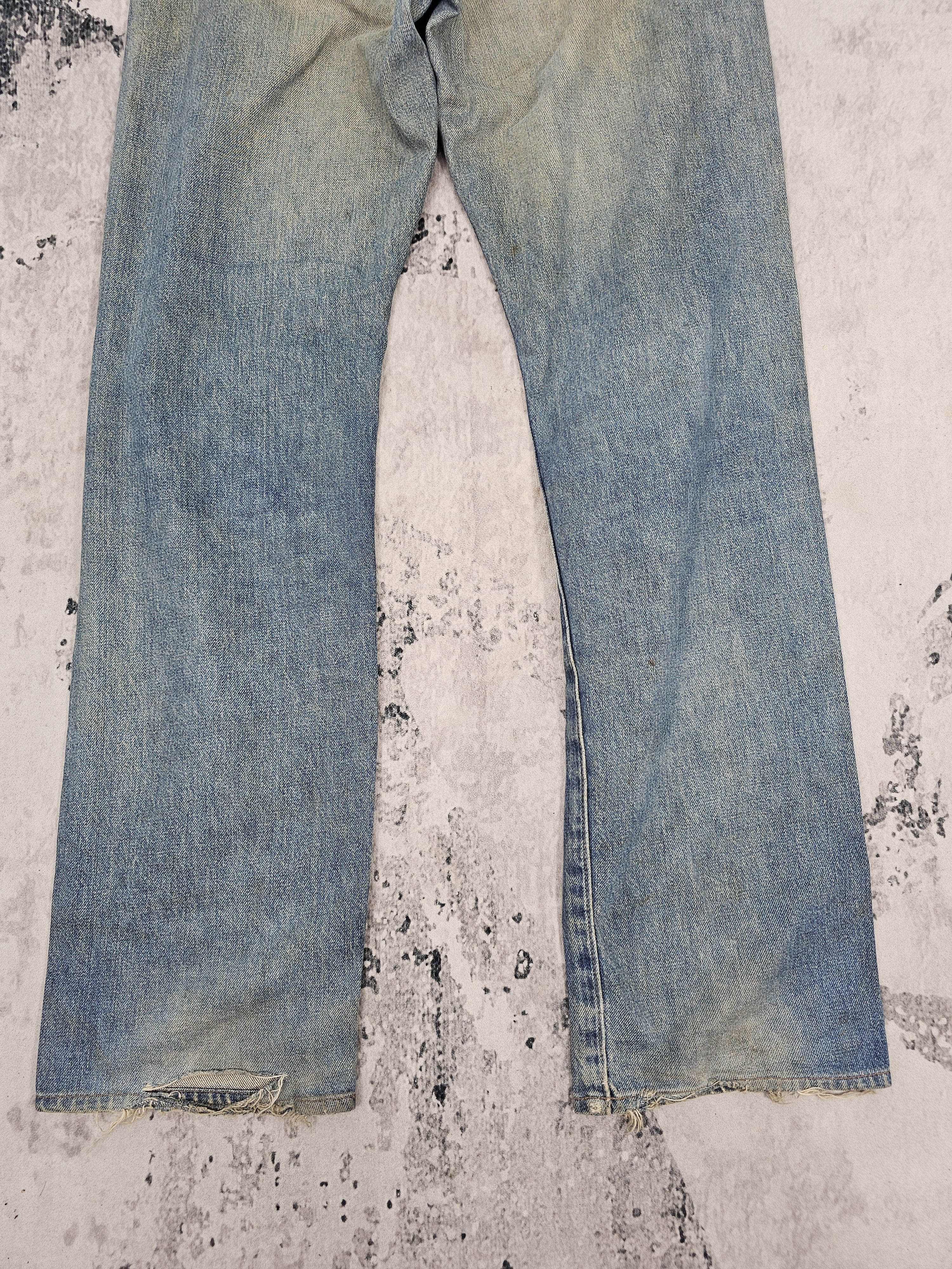 Levi's Vtg LEVIS 551 Z Ripped Selvedge Redline Big E Jeans L0452 Size US 30 / EU 46 - 8 Thumbnail