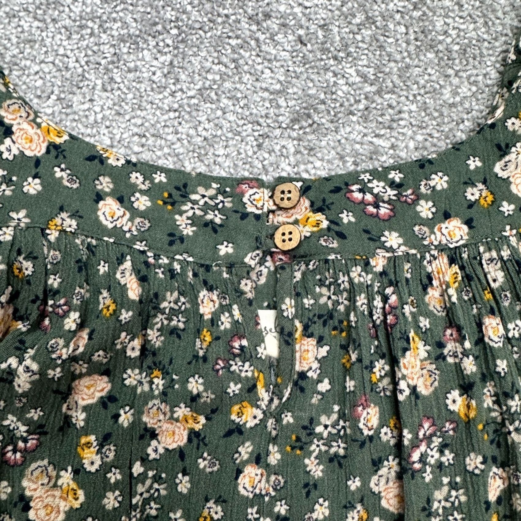 Vintage Easel Green Floral Spaghetti Rayon Sundress Womens Medium Midi? Size L / US 10 / IT 46 - 4 Thumbnail