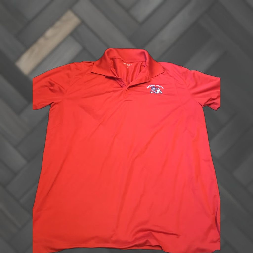 Vintage Sport-Tek Polo Shirt XL Red Fresno State Bulldog’s Men Size US XL / EU 56 / 4 - 1 Thumbnail