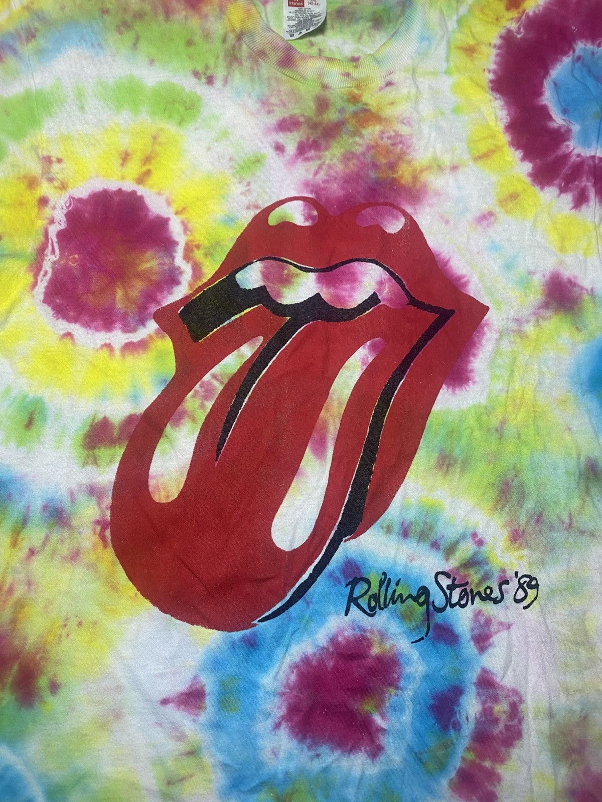 Band Tees × The Rolling Stones × Vintage Vintage the rolling stones 89 tie dye tee Size US S / EU 44-46 / 1 - 4 Thumbnail
