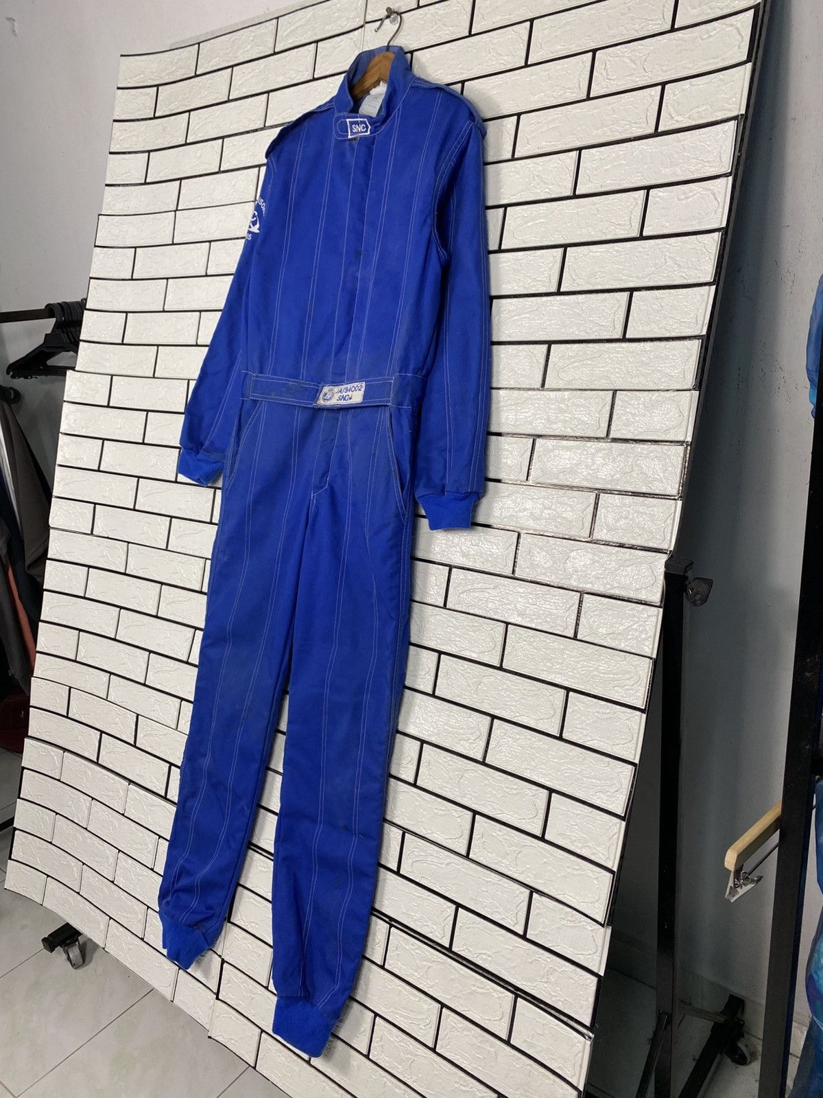 Japanese Brand Combinaisons SNC Paris Coverall Racing Big Logo Made France Size US 32 / EU 48 - 3 Thumbnail