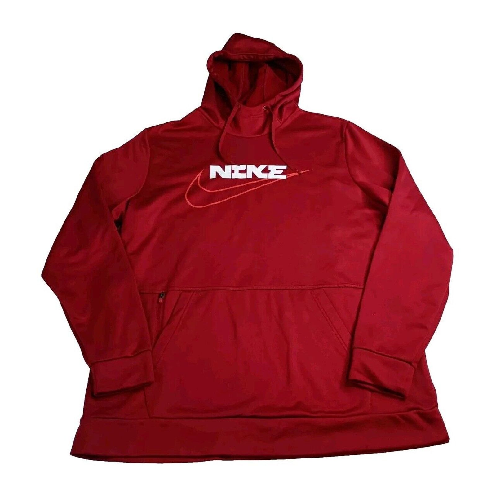 Nike Nike Therma Fit Hoodie Men's XL Red Pullover 100% Polyester Size US XL / EU 56 / 4 - 1 Thumbnail
