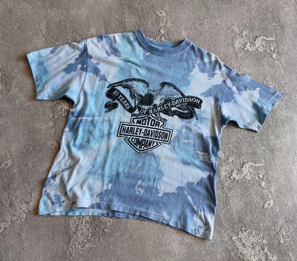 Band Tees Vintage Harley Davidson Tie Dye Single Stitch Men’s Shirt Size US M / EU 48-50 / 2 - 1 Thumbnail