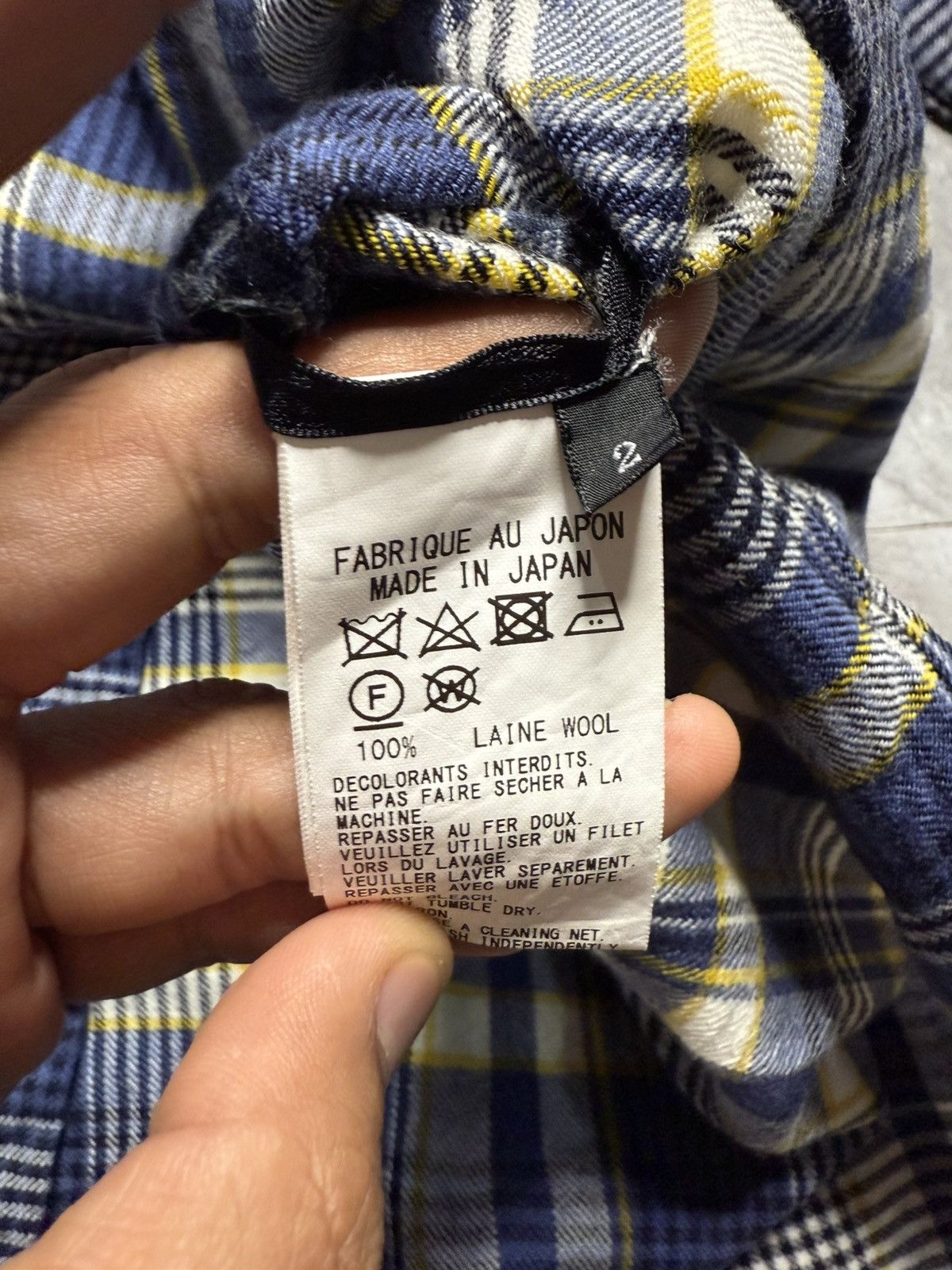 Y's Ys Yohji Yamamoto Deconstructed Wool Check Shirt Size US M / EU 48-50 / 2 - 9 Thumbnail