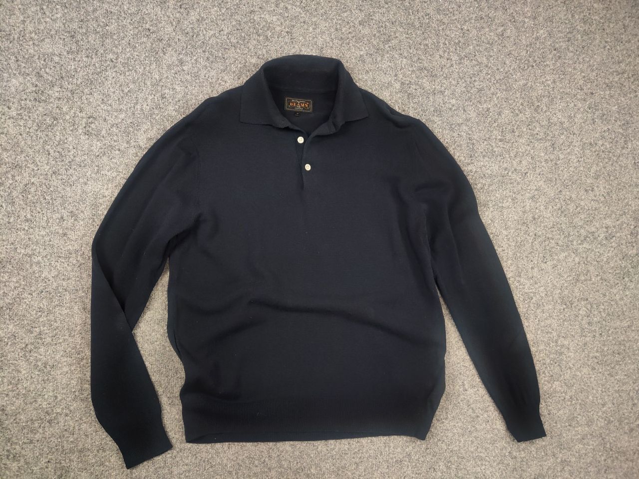 Beams Plus Beam Plus Japan 12g Wool Polo Button Long sleeve Sweater Size US M / EU 48-50 / 2 - 2 Thumbnail