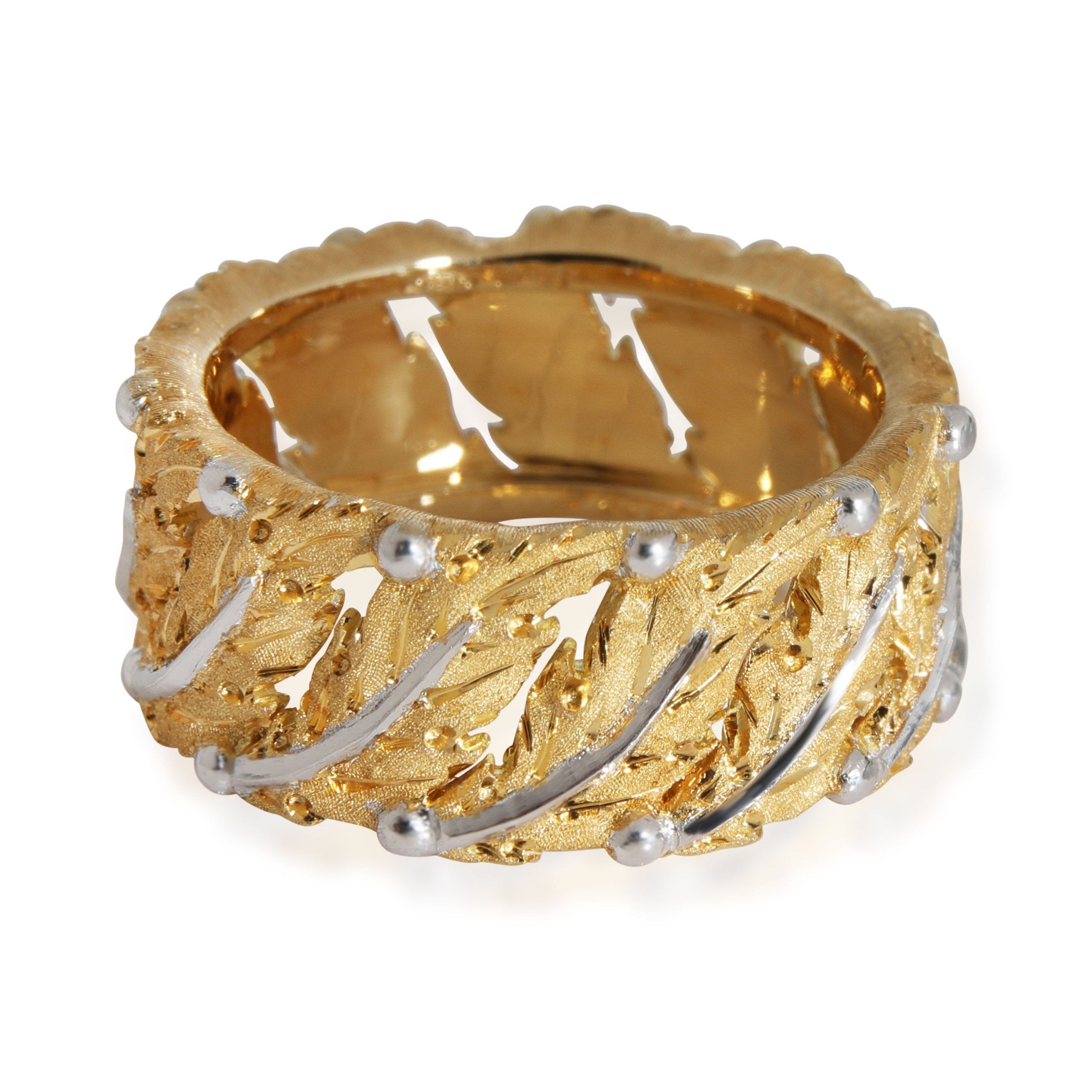 Tiffany & Co. Buccellati Oak Leaf Motif Band in 18K White Gold/Yellow Gold Size ONE SIZE - 1 Preview