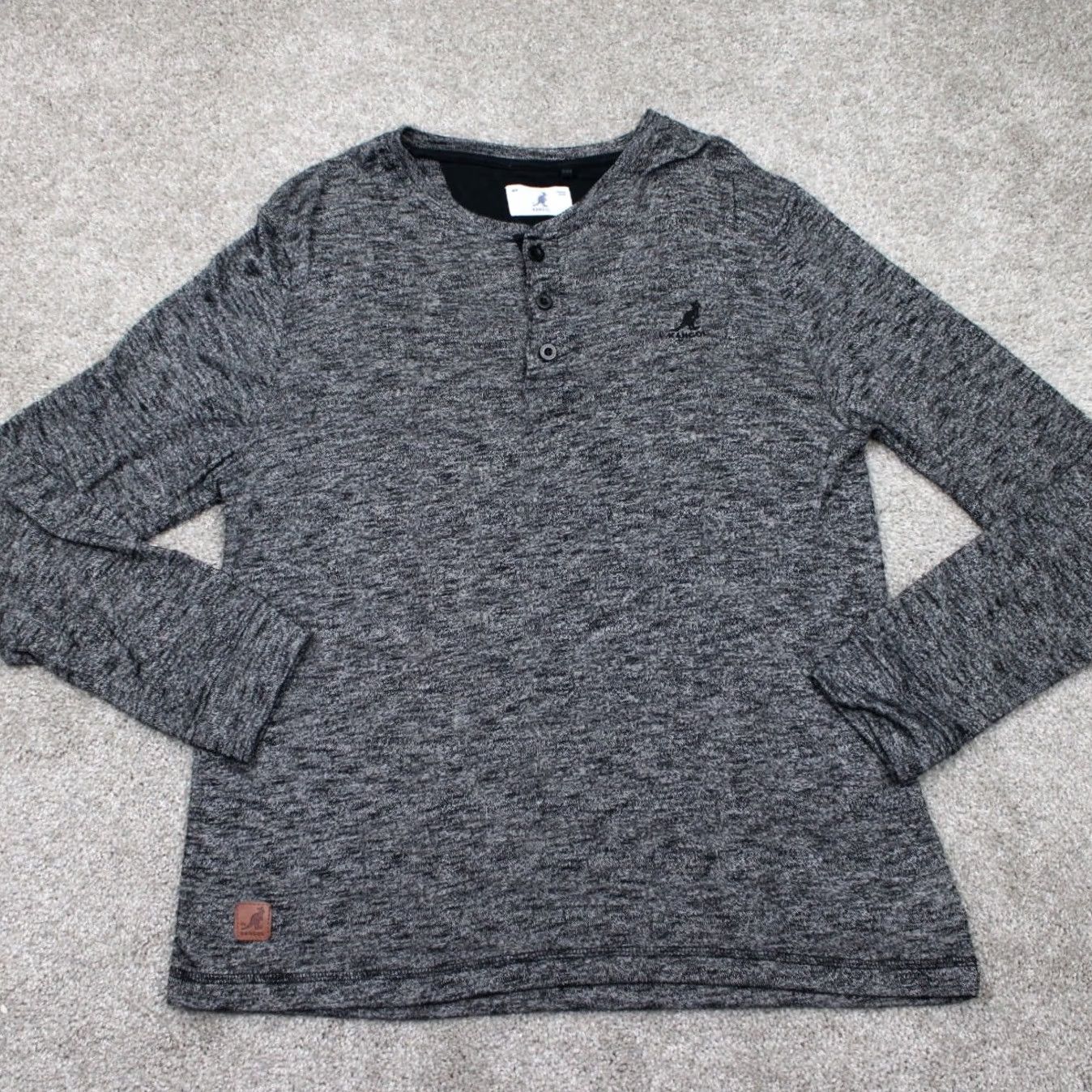 Kangol Kangol Henley Shirt Mens Medium Gray Lightweight Long Sleeve Pullover Rayon/Poly 55% Rayon 45% Polyester Shirt Mens Size US M / EU 48-50 / 2 - 2 Thumbnail