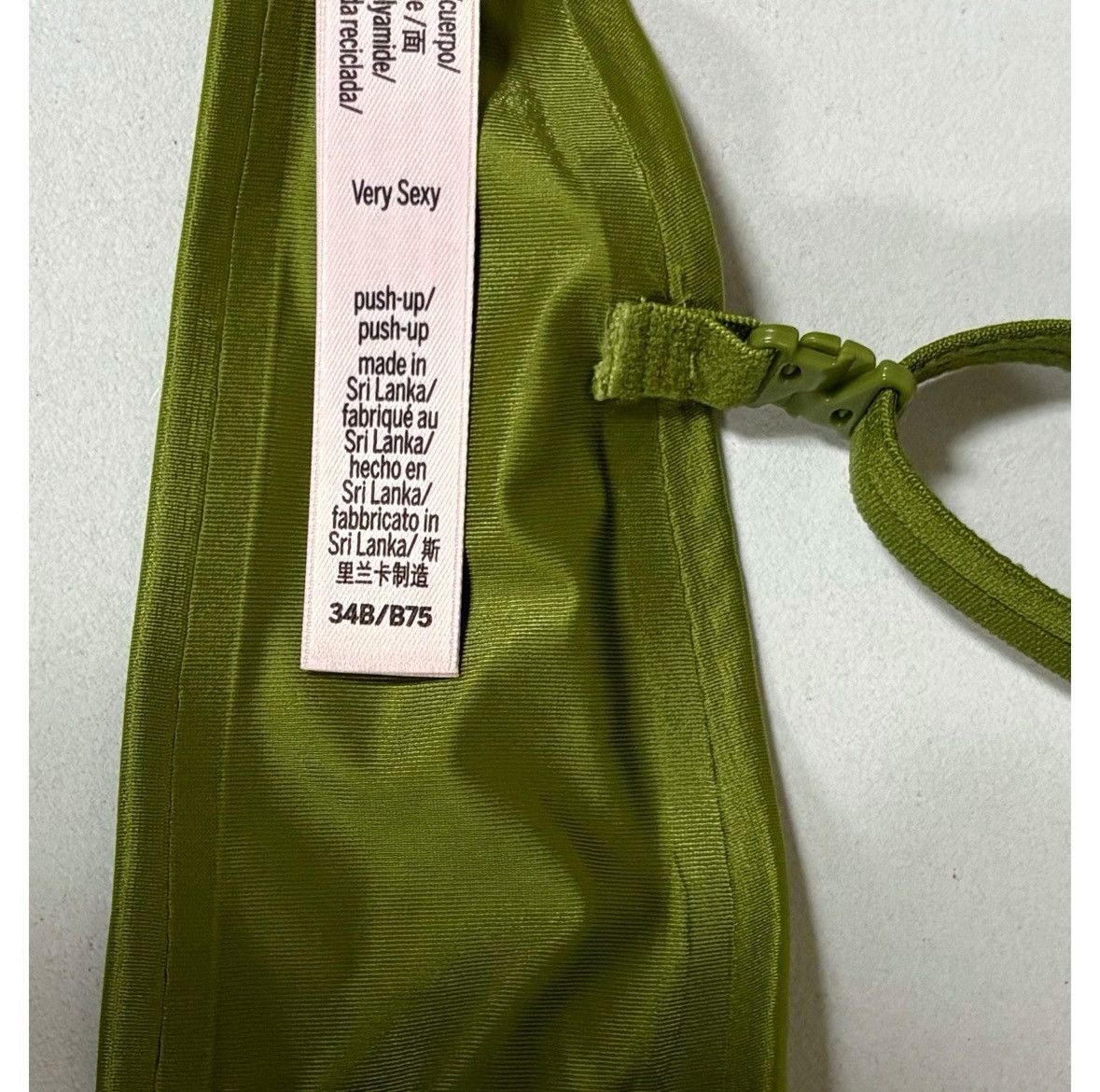 Victoria's Secret VS Olive Lace ‘Very Sexy’ Push-Up Bra Lingerie Size 34B 🖤 Size ONE SIZE - 5 Thumbnail