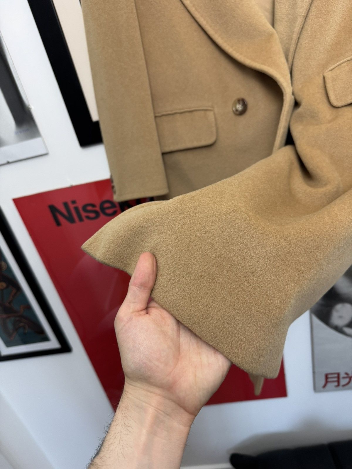 Max Mara Max Mara Wool Cashmere Long Coat Made In Italy Beige Luxury Size ONE SIZE - 12 Thumbnail
