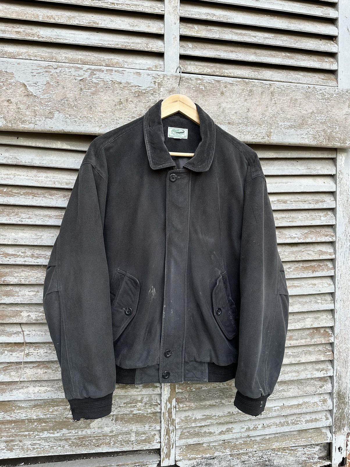 Vintage 👹THRASHED Crocodile Classic Corduroy Bomber Jacket Size US M / EU 48-50 / 2 - 1 Thumbnail