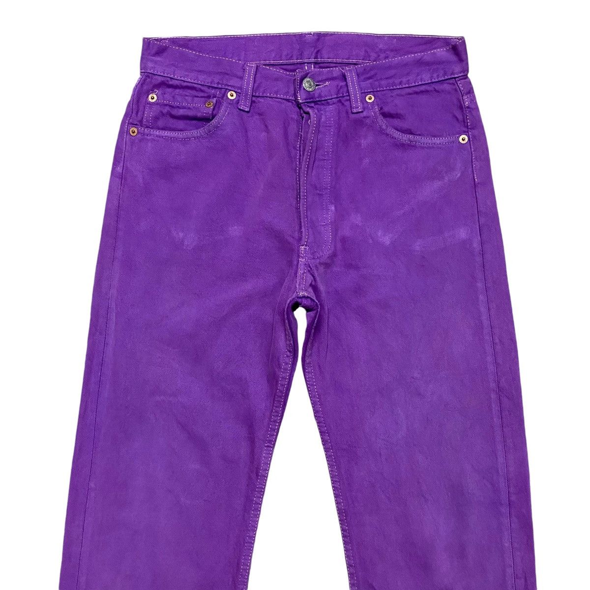Levi's Vintage 90s Levis 501 Purple Denim Jeans Size US 29 - 3 Thumbnail