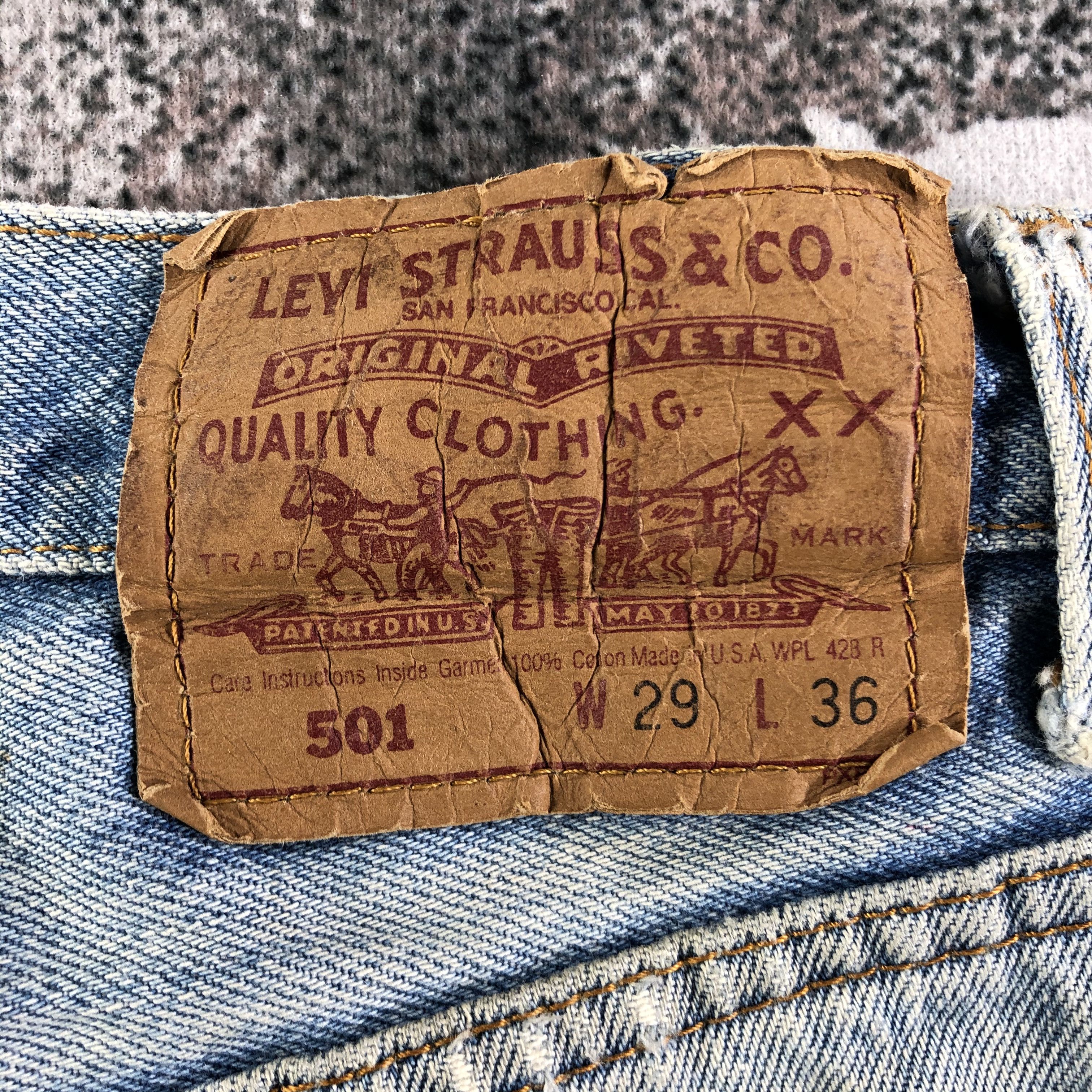 Levi's Vintage 90s Levis 501 Jeans Rusty Wash Denim KJ2311 Size US 27 - 5 Thumbnail