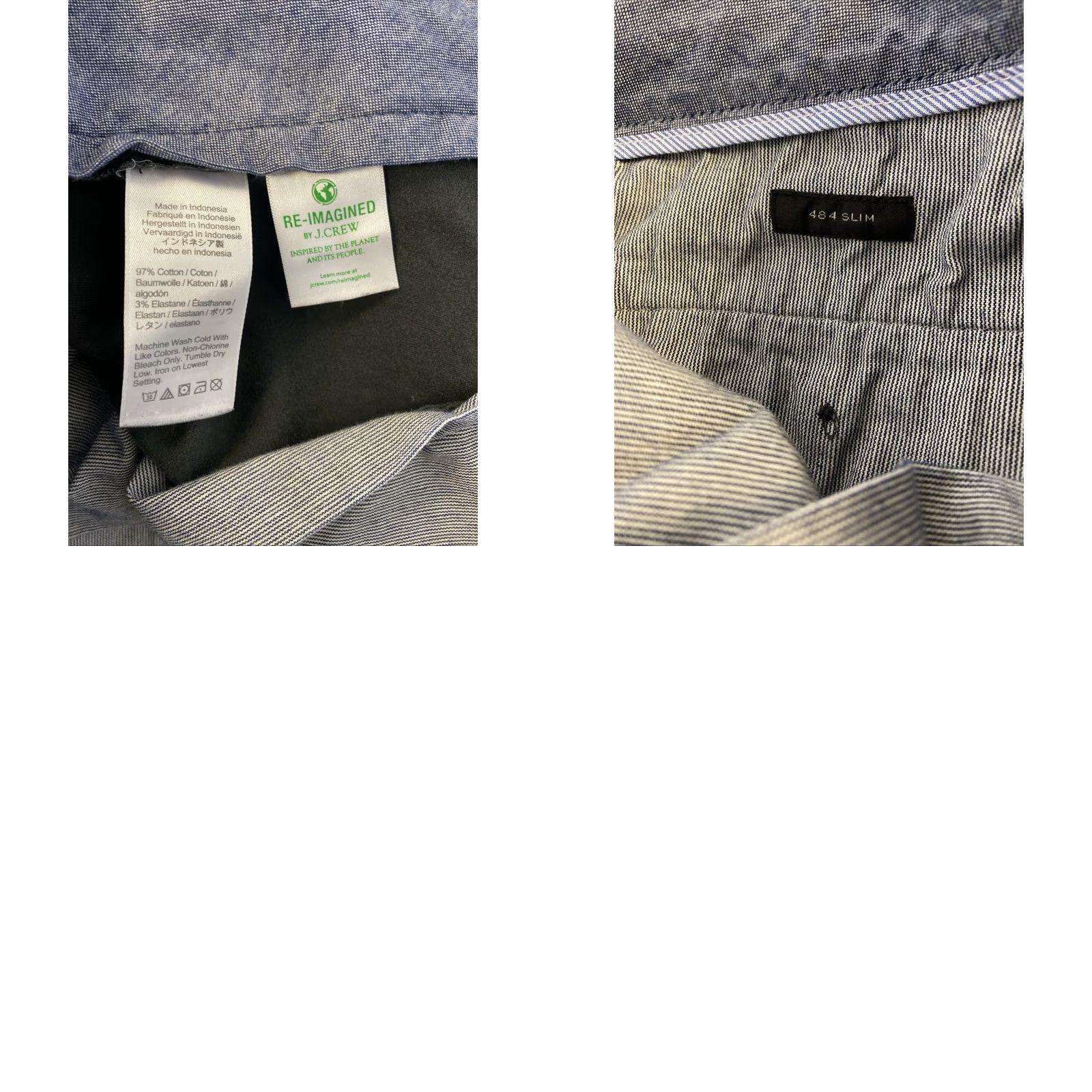 J.Crew J. Crew Slim Chino Pants 31x34 Dark Gray Cotton Tapered Mens Size US 31 - 8 Thumbnail
