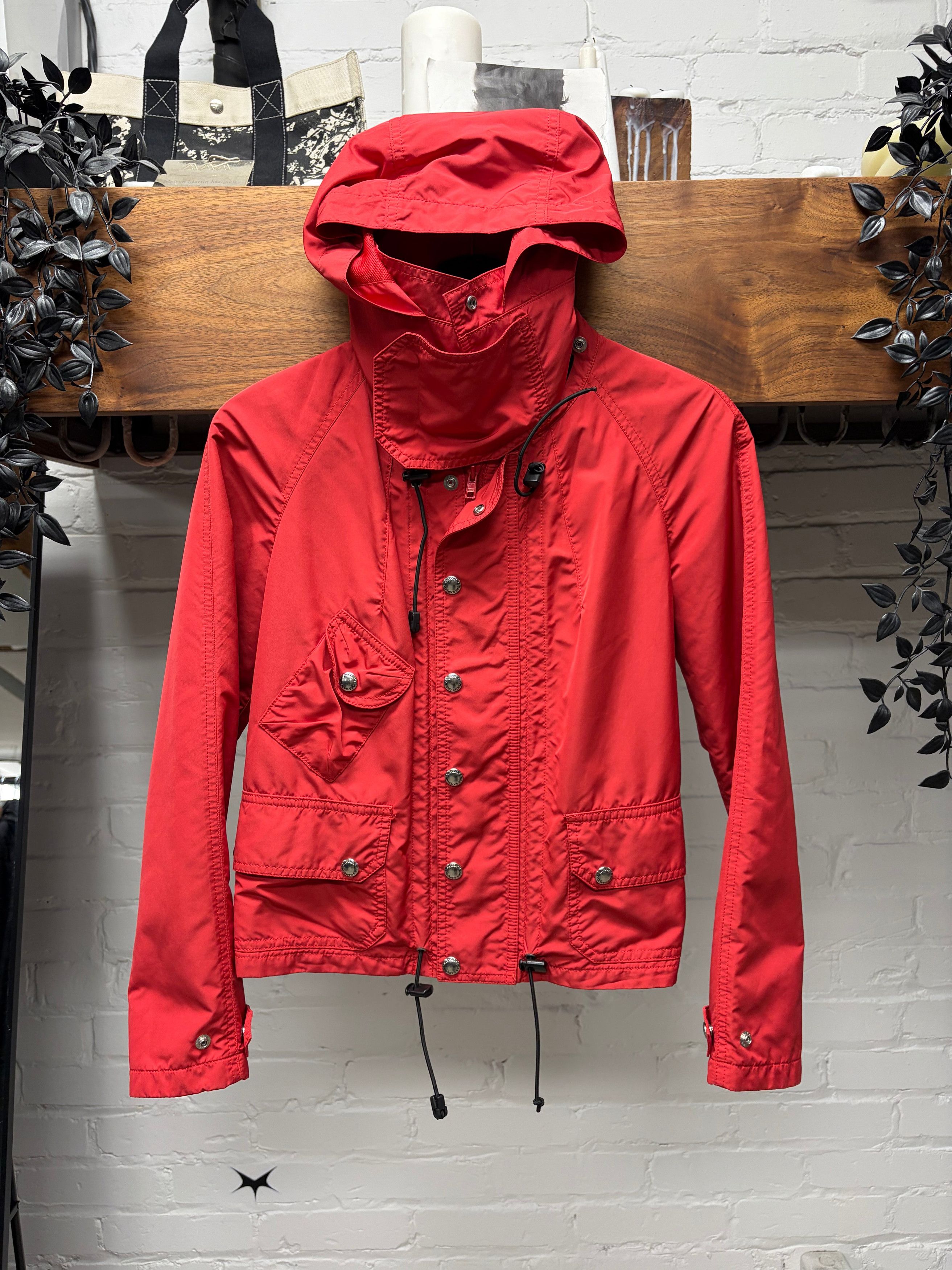 Junya Watanabe 2008 Junya Watanabe Red Nylon Shell Cargo-Tech Jacket Size US S / EU 44-46 / 1 - 1 Thumbnail