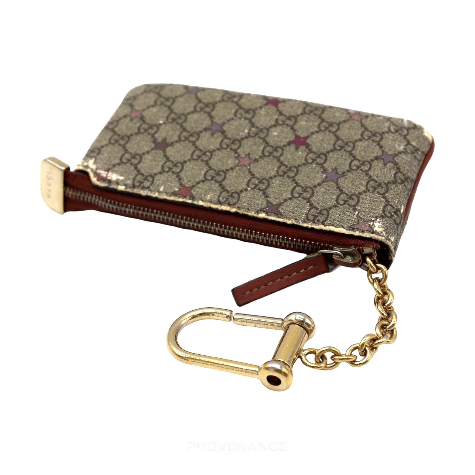 Gucci 🔴 Gucci Key Pouch Cles - Micro GG Supreme Stars Red Size ONE SIZE - 4 Thumbnail