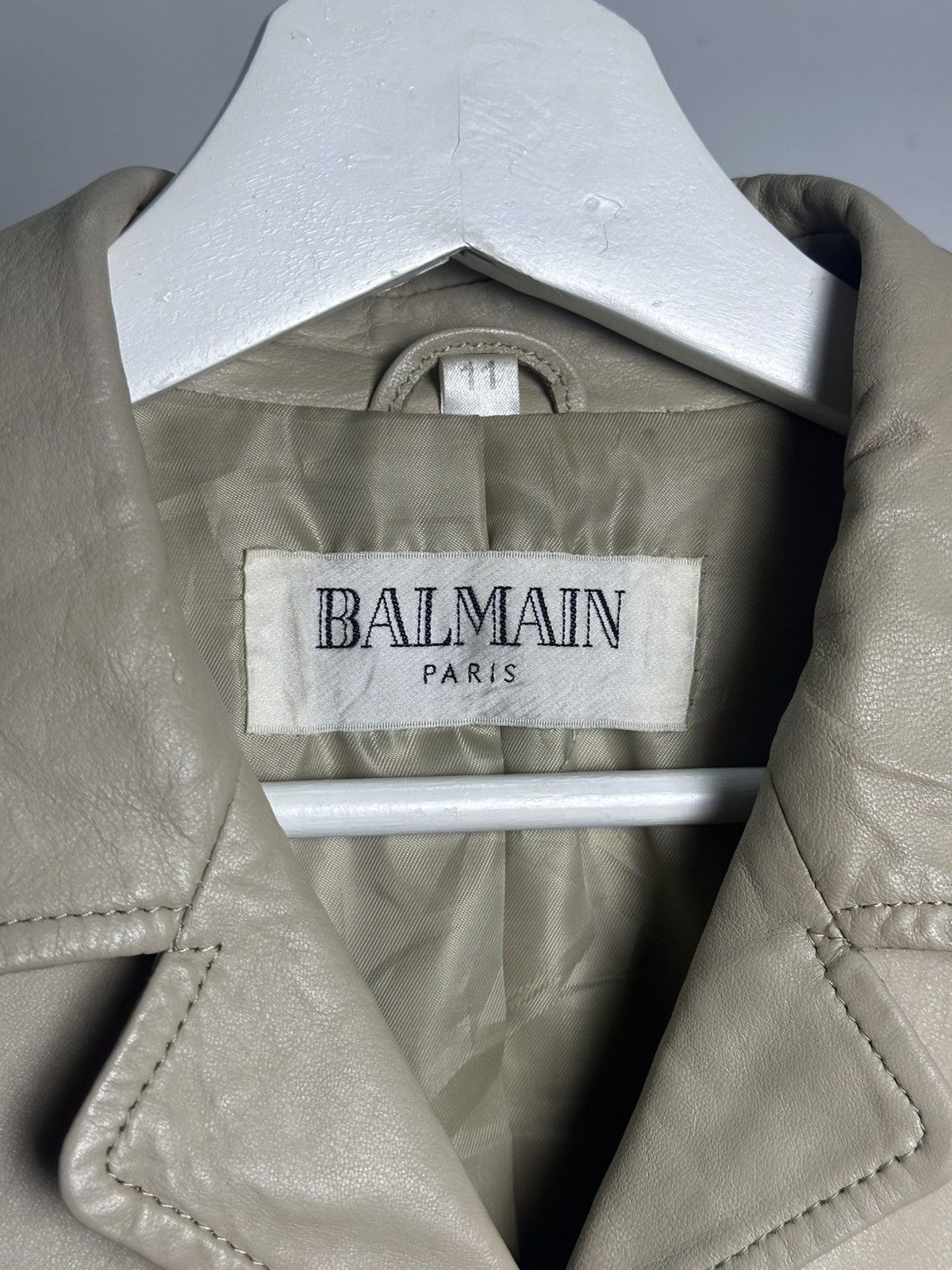 Balmain 80’s Balmain Leather Sheepskin Coat Jacket Size US M / EU 48-50 / 2 - 5 Thumbnail