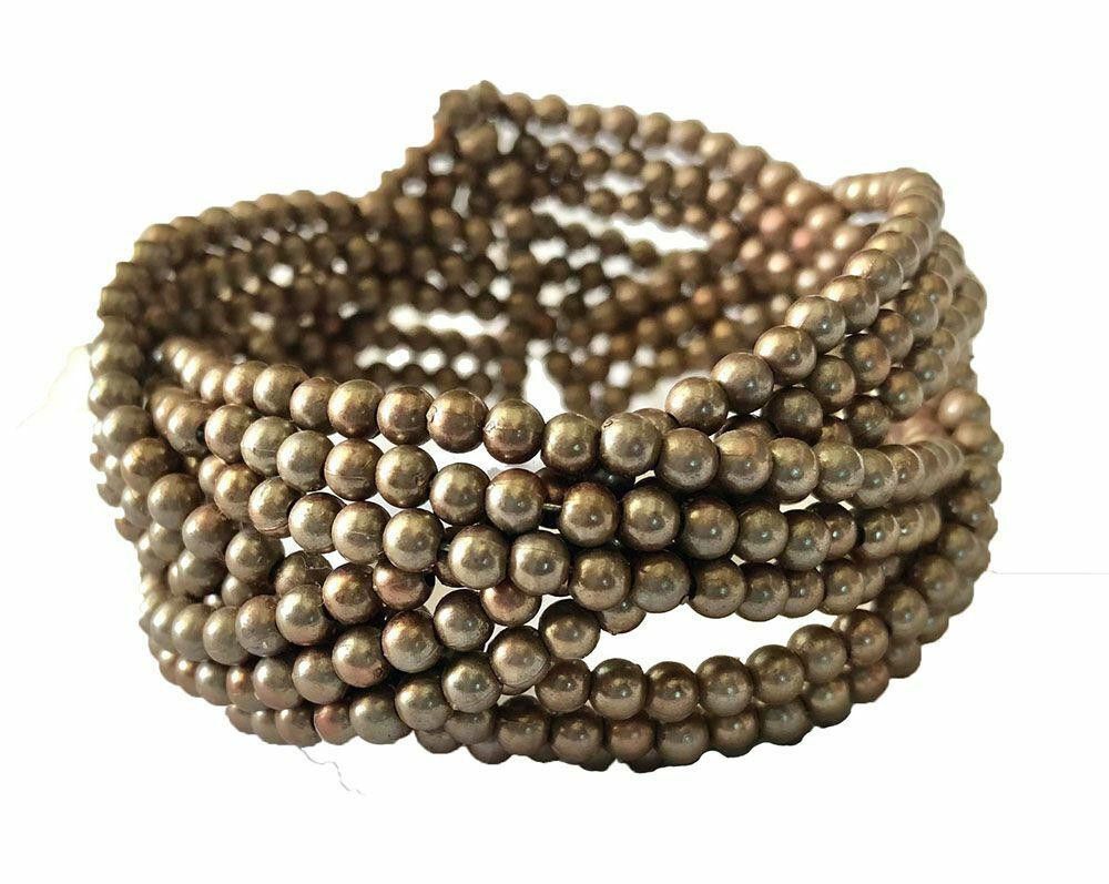 Designer New Brown Rigid Similated Pearl Bracelet. Size ONE SIZE - 2 Thumbnail