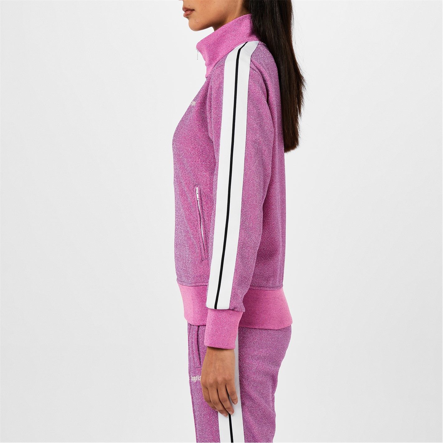 Palm Angels o1g2r1mq0325 Track Zip Jacket in Pink & white Size L / US 10 / IT 46 - 4 Thumbnail