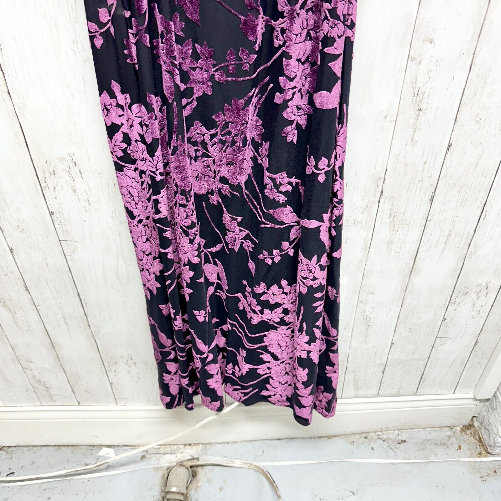 Vintage Vtg Arianna By Rachel Kaye Gown One Shoulder Maxi Velvet 10 Size L / US 10 / IT 46 - 9 Thumbnail
