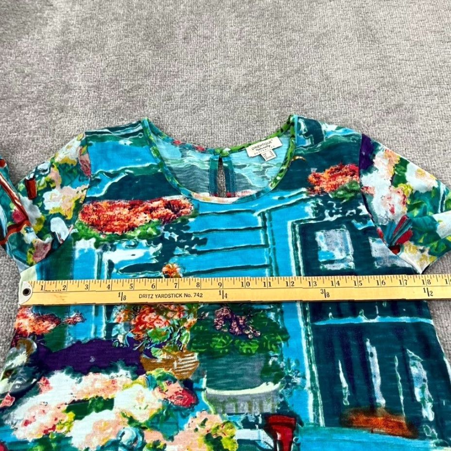 Vintage VINTAGE ORIENTIQUE Naturally Top Womens XS EU 10 Floral Bike Blouse Art Pullover Crew Size XS / US 0-2 / IT 36-38 - 6 Thumbnail