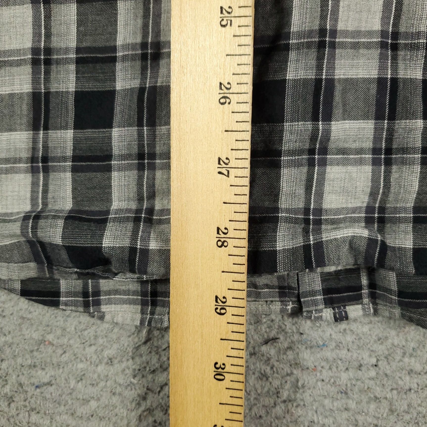 BUGATCHI Bugatchi Uomo Gray Plaid Button-Up Shirt Men's Large Long Sleeve Regular Fit Size US L / EU 52-54 / 3 - 4 Thumbnail