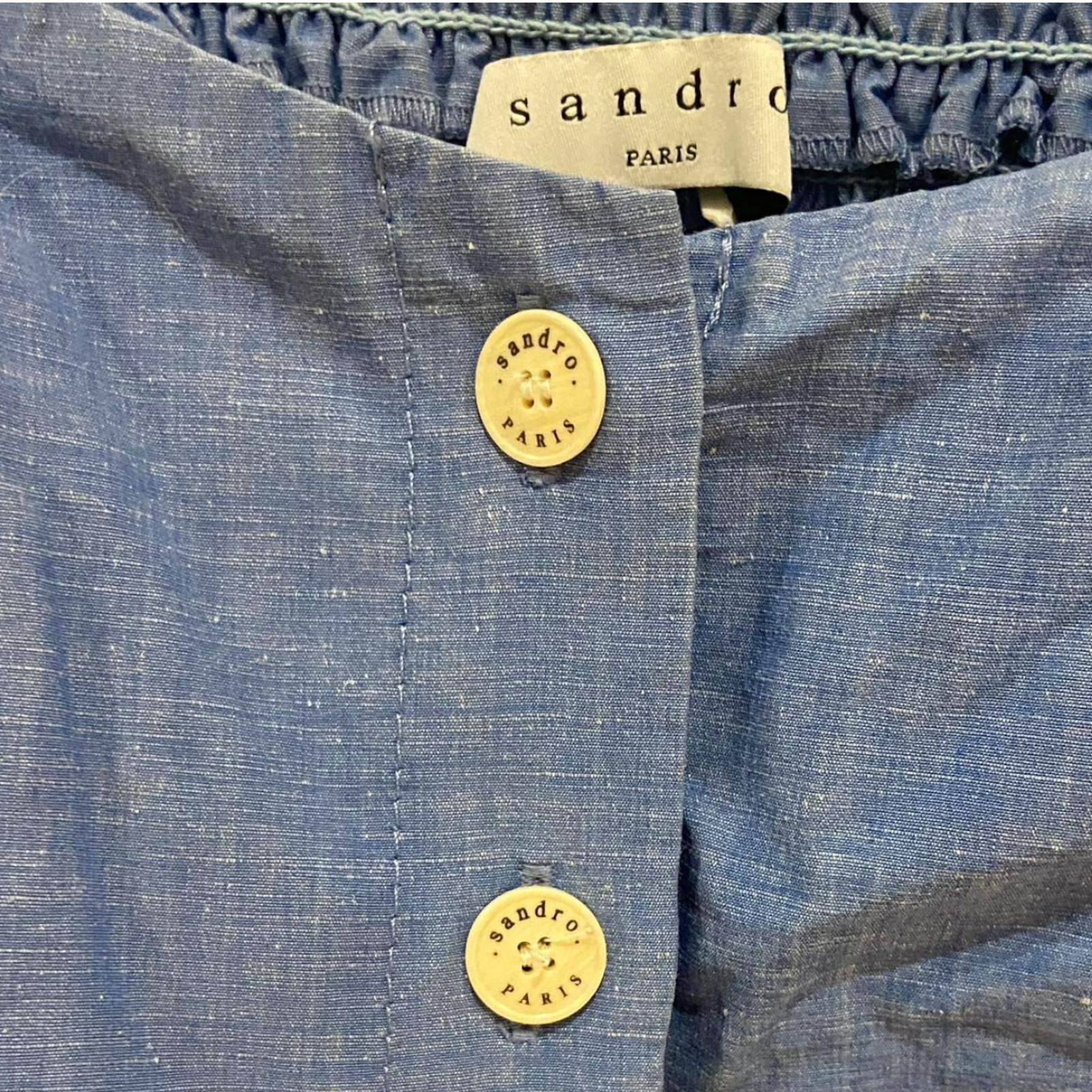 Sandro Sandro Top Sandro Puff Sleeved Shirt Size S / US 4 / IT 40 - 4 Thumbnail