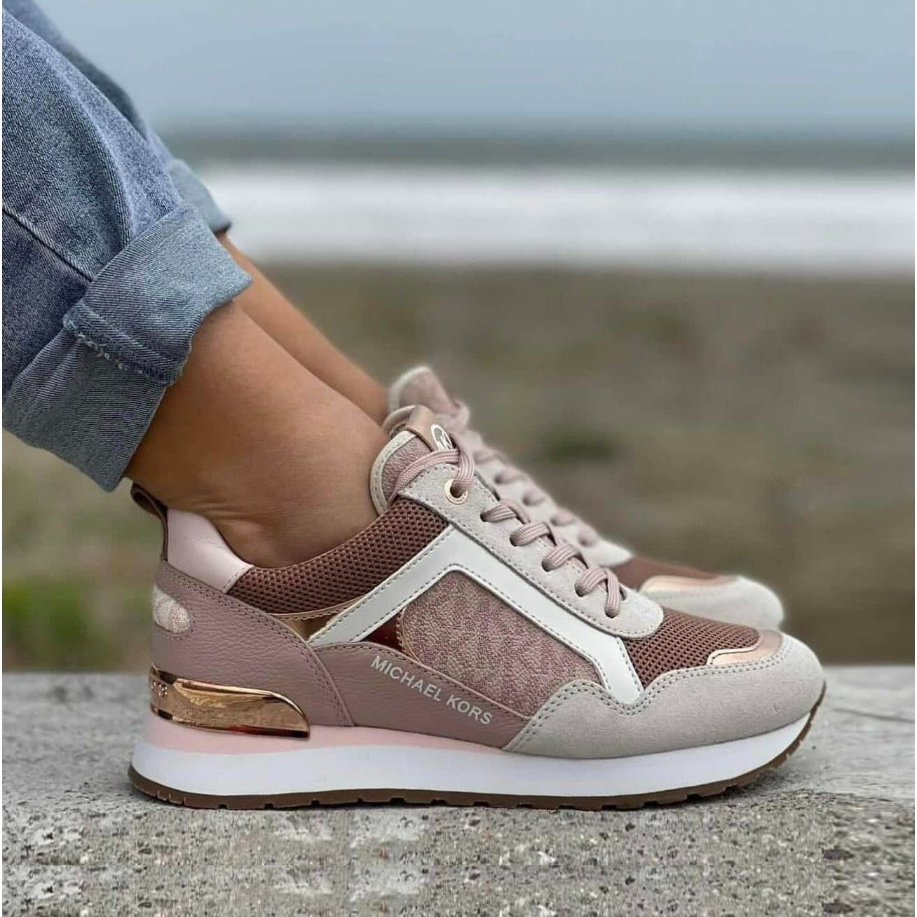 image of Michael Kors 11 Women Shoes Wilma Trainer Sneakers Soft Pi in Pink