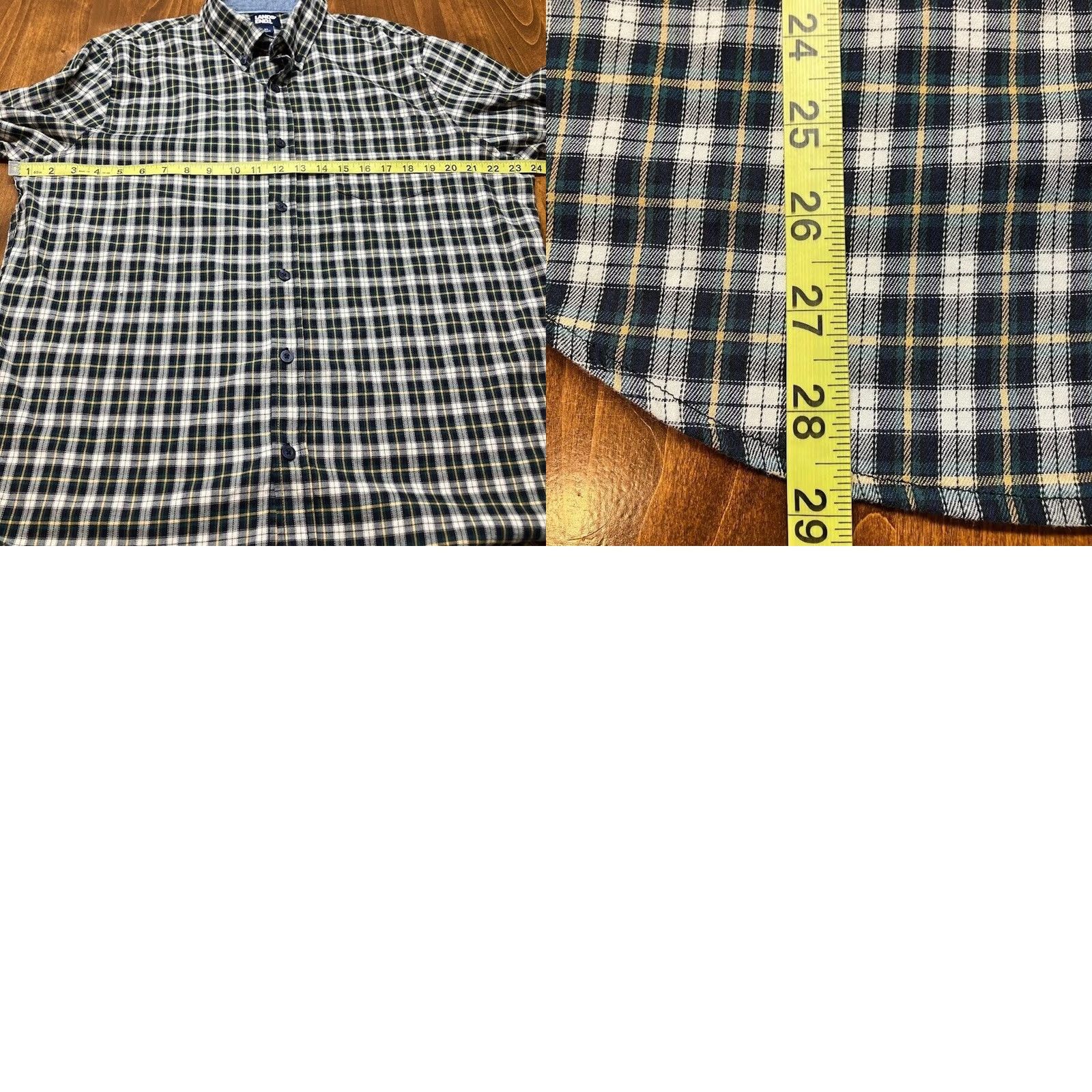 Lands' End Lands' End Shirt Mens XL Green Classic Plaid Super Soft Long Sleeve Button Down Size US XL / EU 56 / 4 - 8 Thumbnail