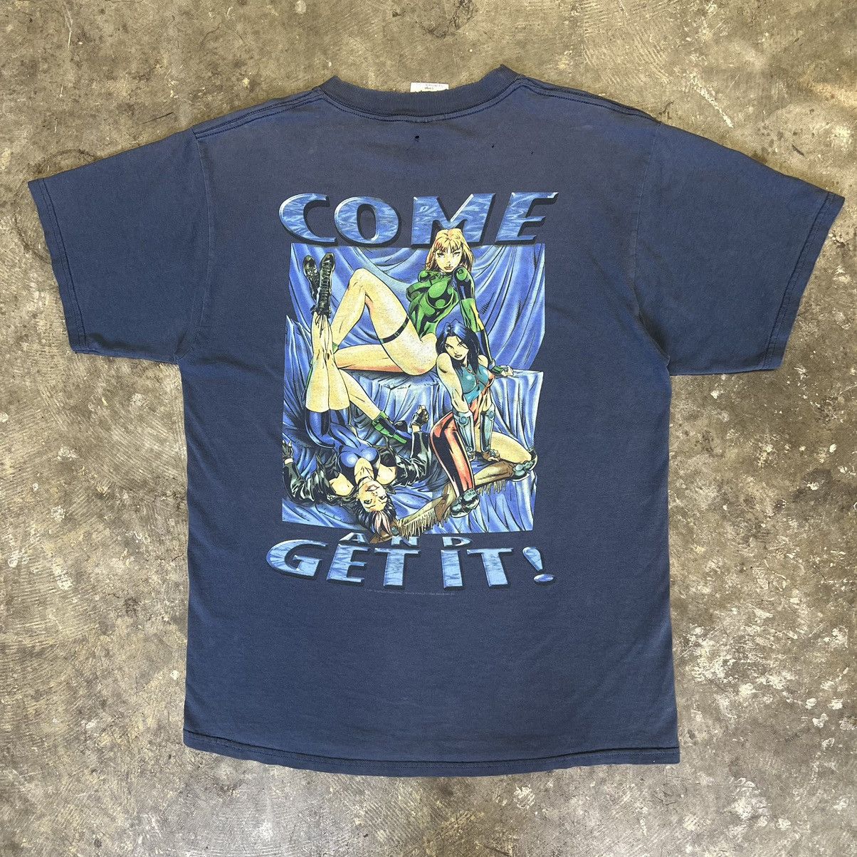 image of Art x Vintage 90's Gen 13 “Come And Get It” T-Shirt Anime Manga in Blue, Men's (Size Large)