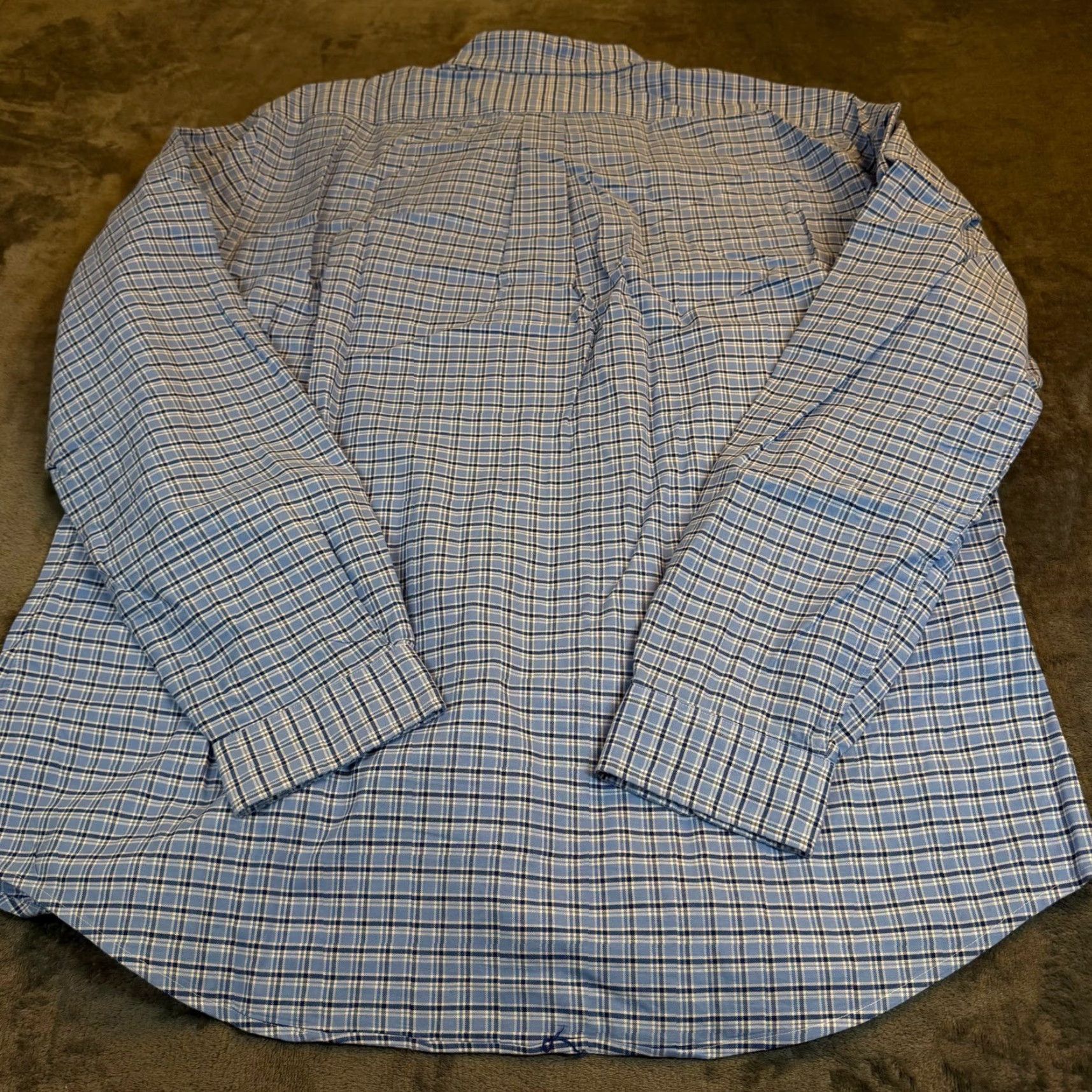 Polo Ralph Lauren Ralph Lauren Button-Down Shirt Mens 2XL Slim Fit Blue White Plaid Oxford Button-Up Collared Classic Casual Business Nautical Preppy Size US XXL / EU 58 / 5 - 6 Thumbnail