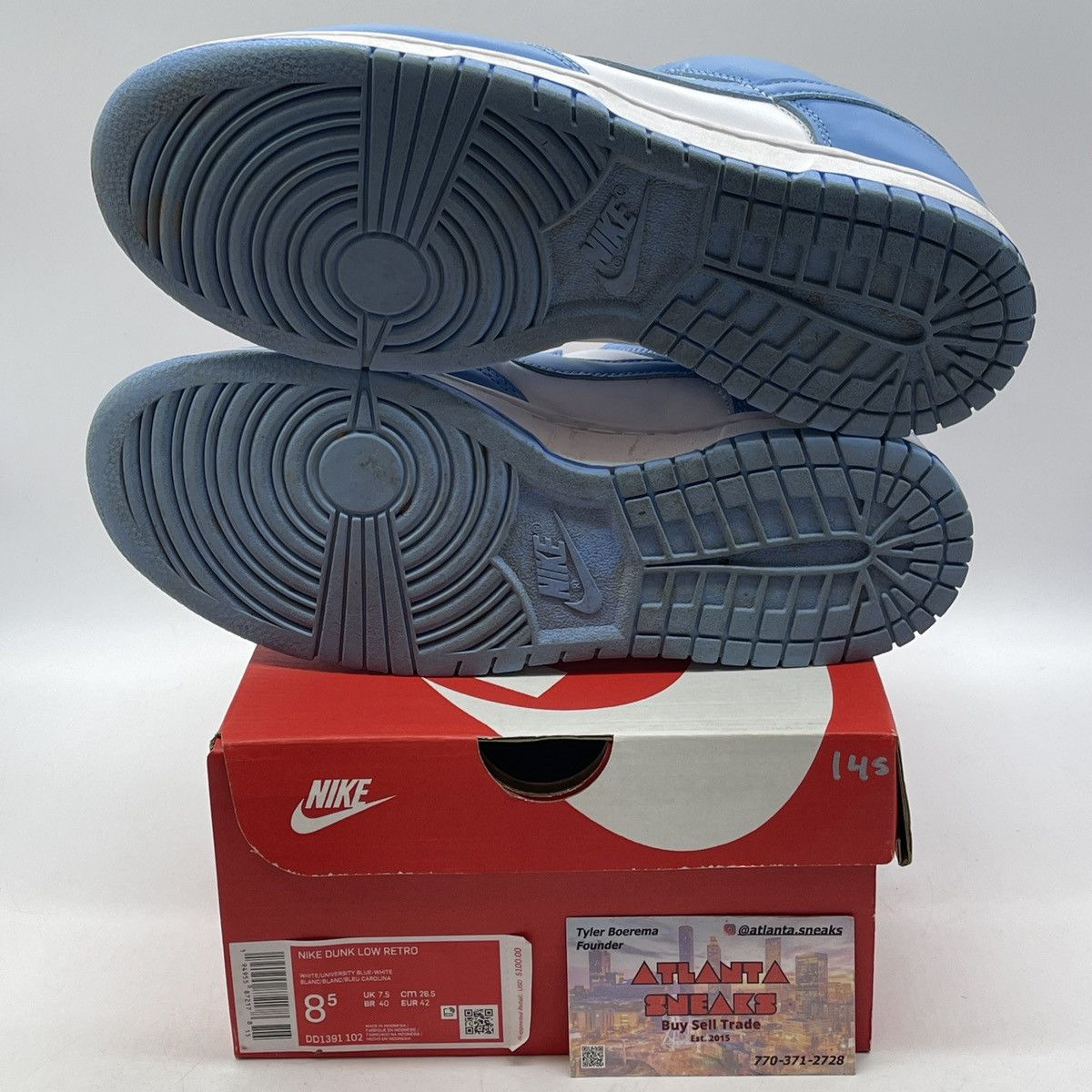 Nike Dunk low university blue Size US 8.5 / EU 41-42 - 7 Thumbnail