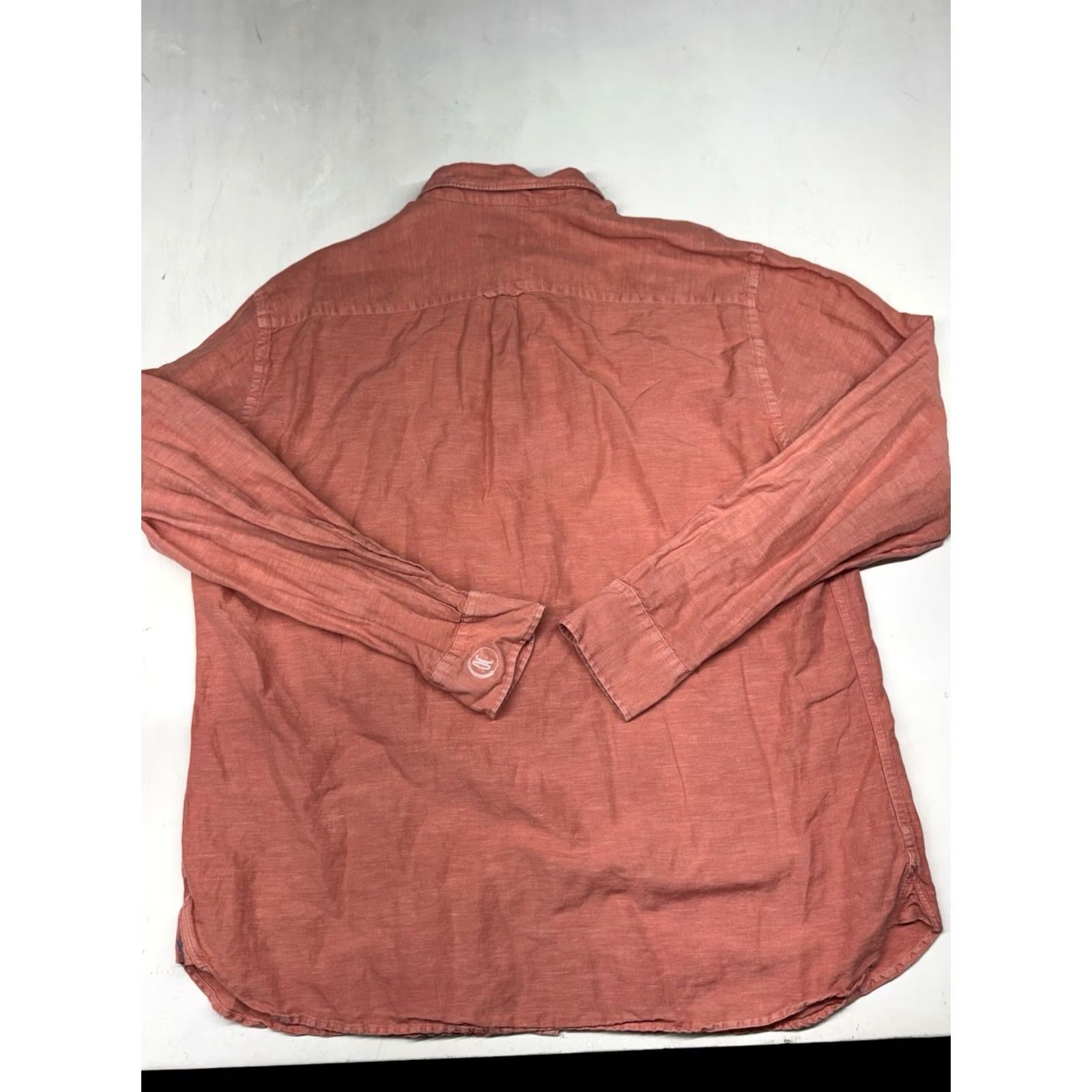 Peter Millar Peter Millar Pink Linen Blend Shirt Mens XL Long Sleeve Logo Button Casual Summer Size US XL / EU 56 / 4 - 7 Thumbnail