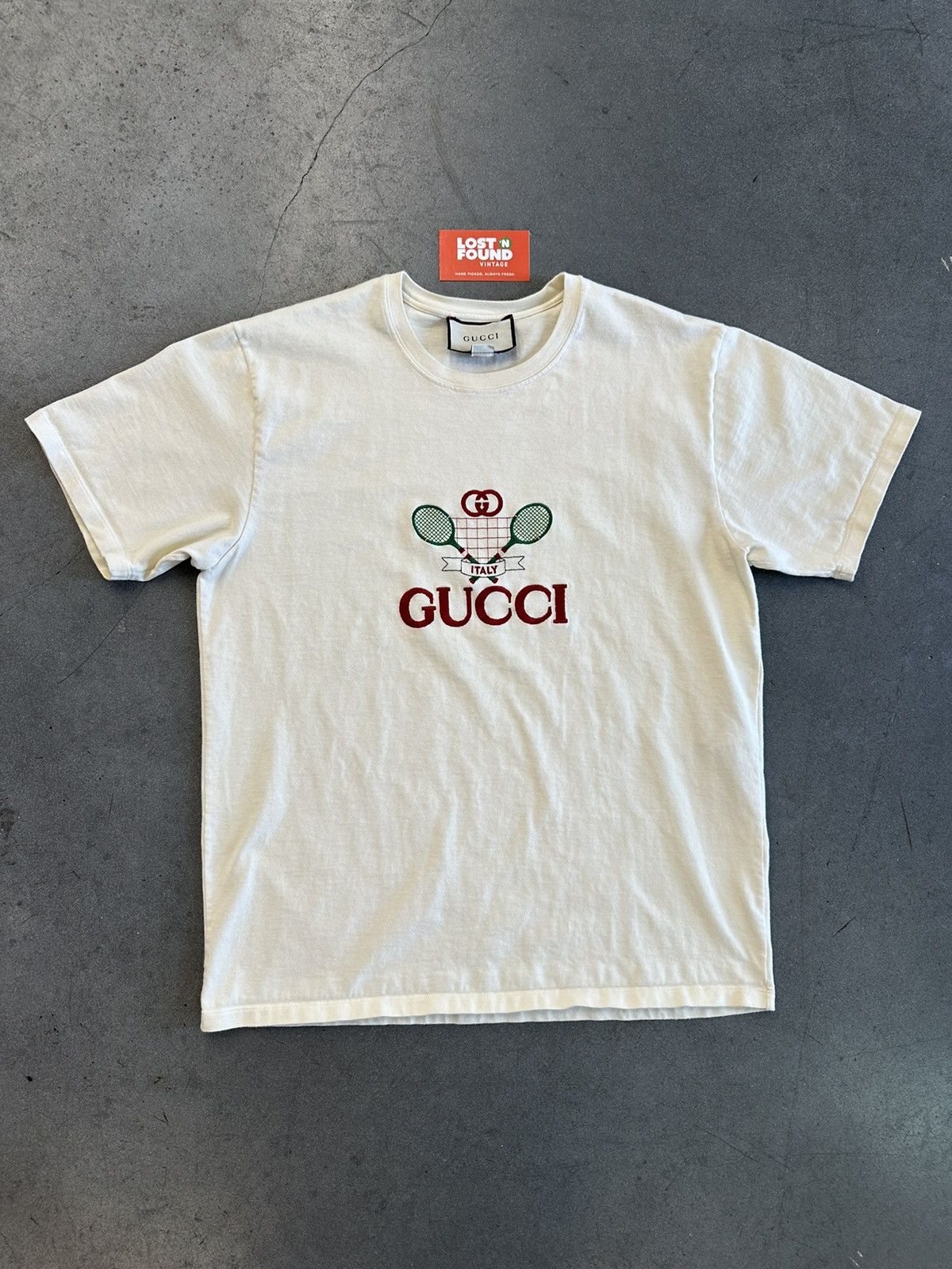 Gucci Gucci Tennis Embroidered Tee Grailed