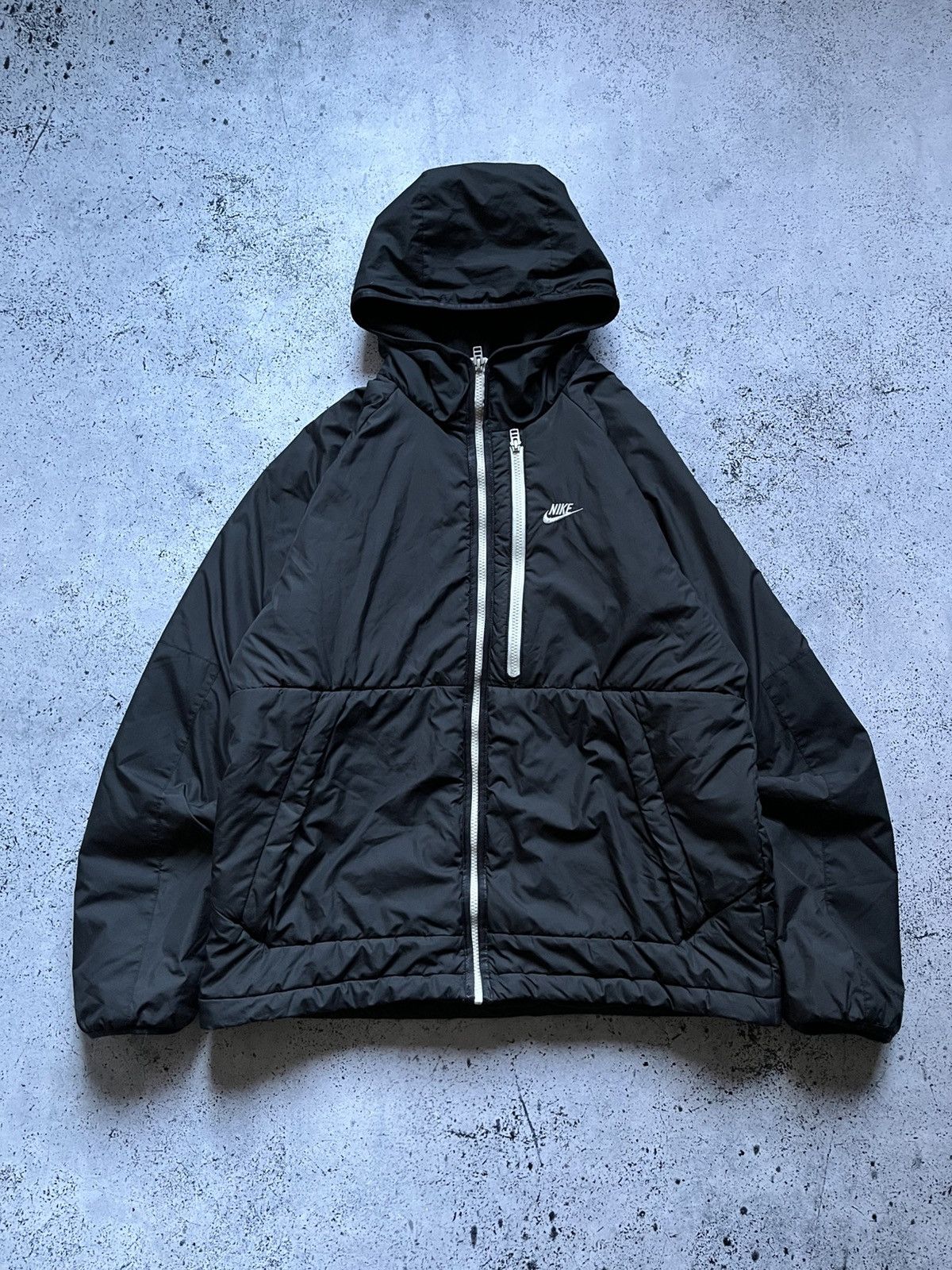 Nike Vintage Puffer Jacket Nike Therma Fit Drill Swoosh Gorpcore Size US M / EU 48-50 / 2 - 1 Thumbnail